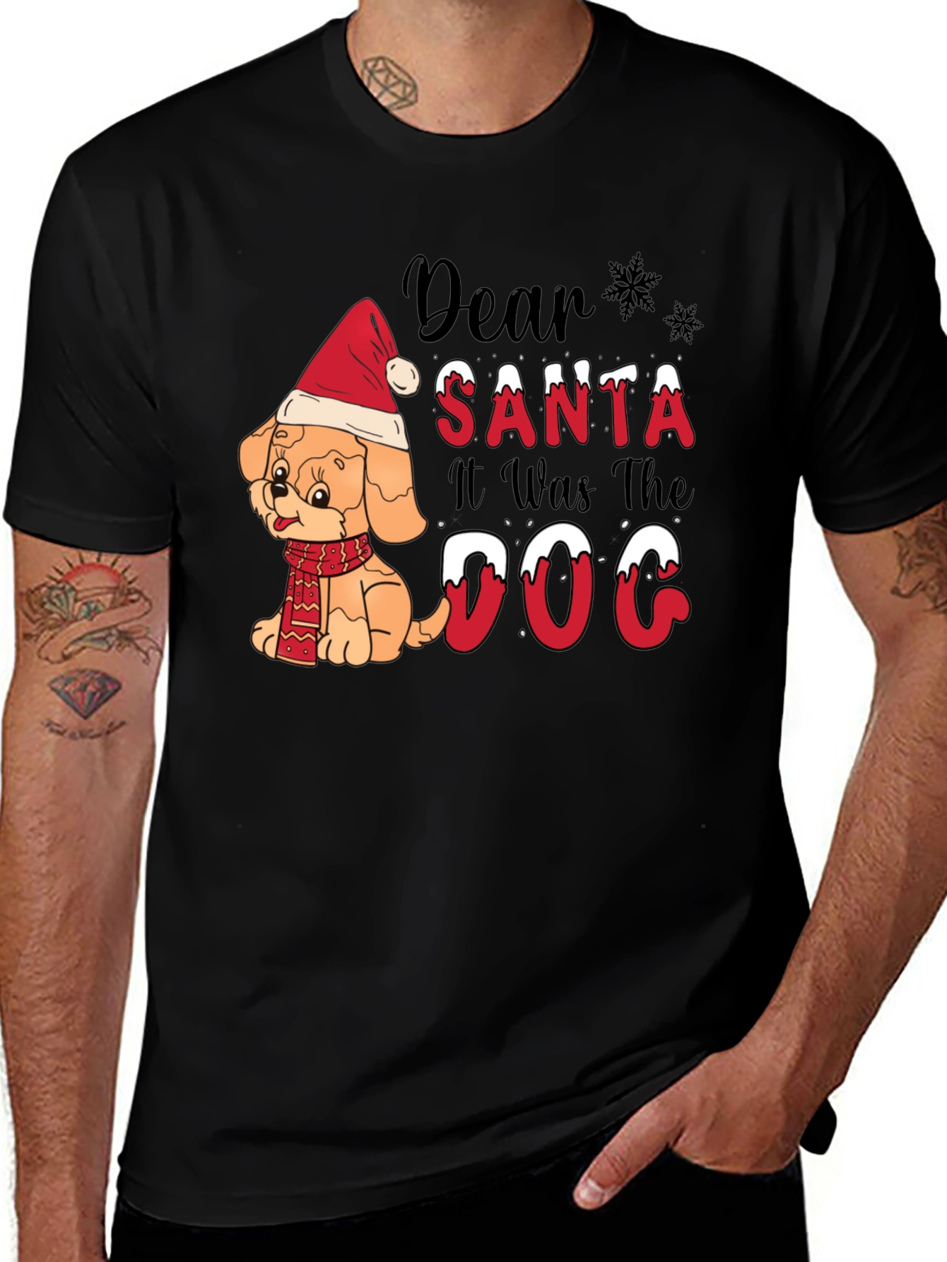 Variant 7 of Dear Santa It Was The Dog Christmas T-Shirt