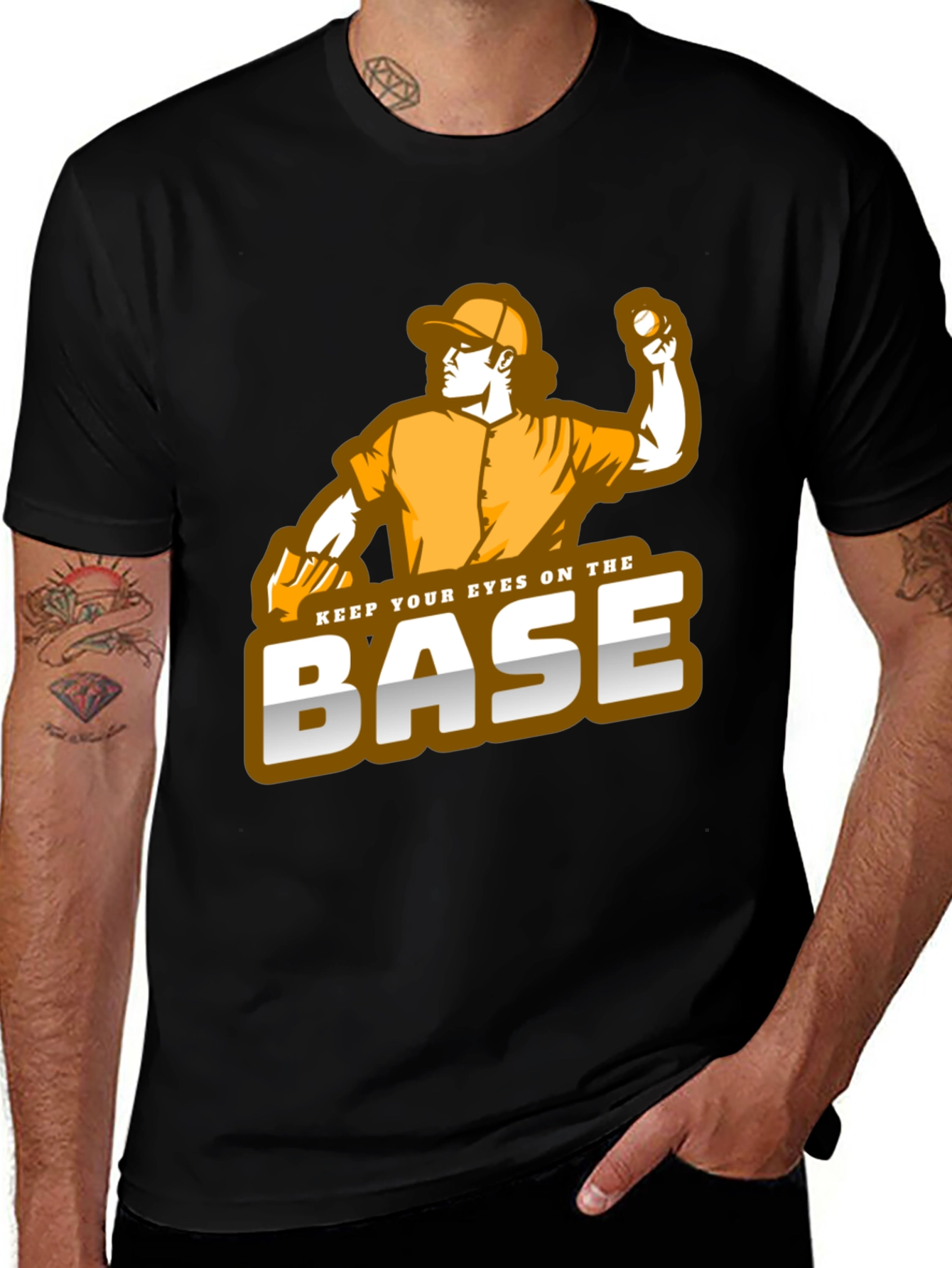 Variant 9 of Keep Your Eyes on the Base Baseball T-Shirt