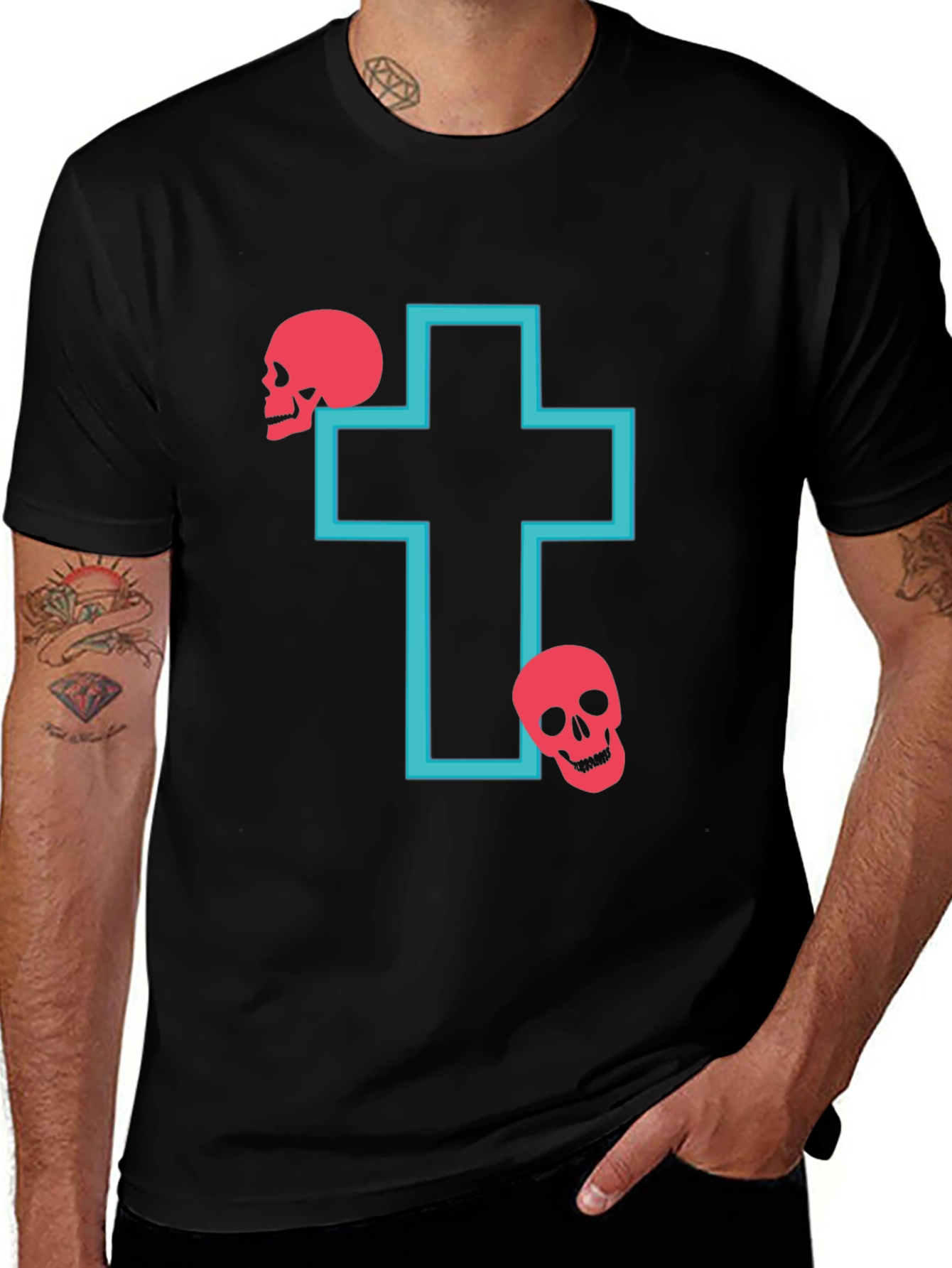 Variant 25 of Skull Cross Graphic T-Shirt
