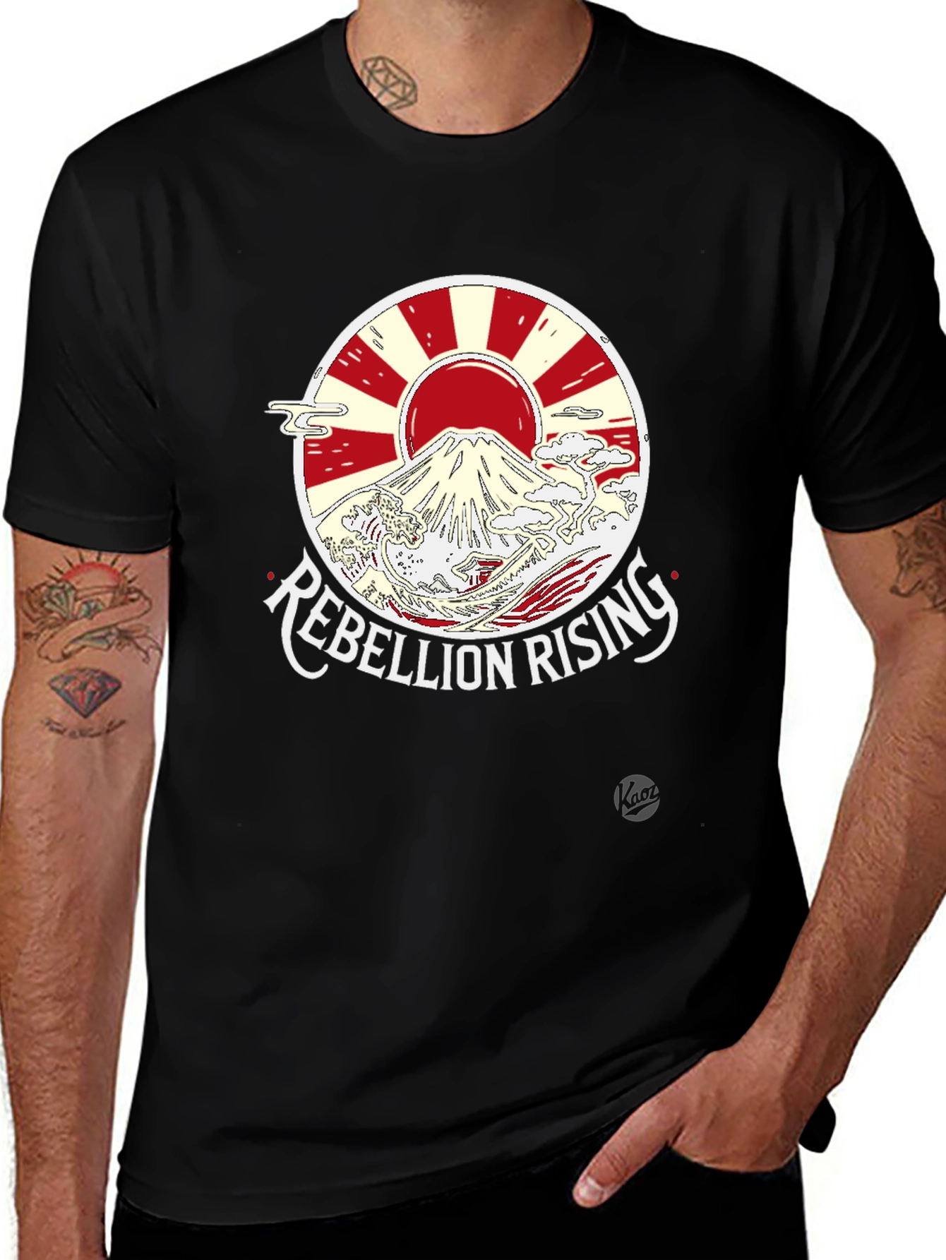 Variant 17 of Rebellion Rising Graphic Tee - Black