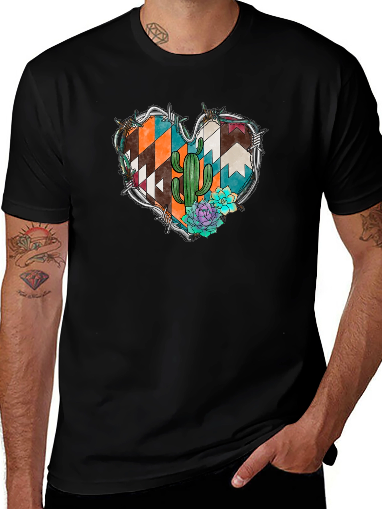 Variant 10 of Desert Heart Graphic Tee - Western Style