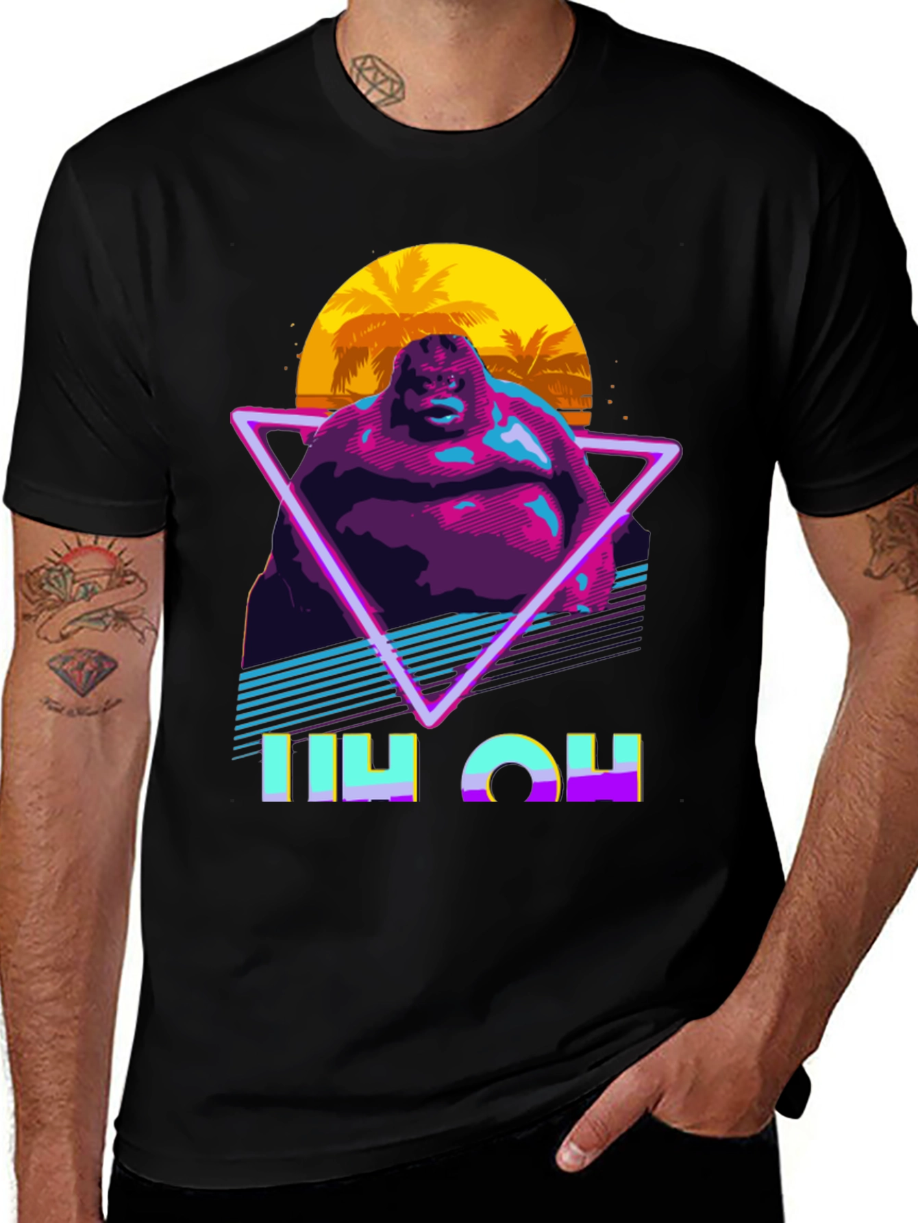 Variant 5 of Retro Blob Man Graphic T-Shirt