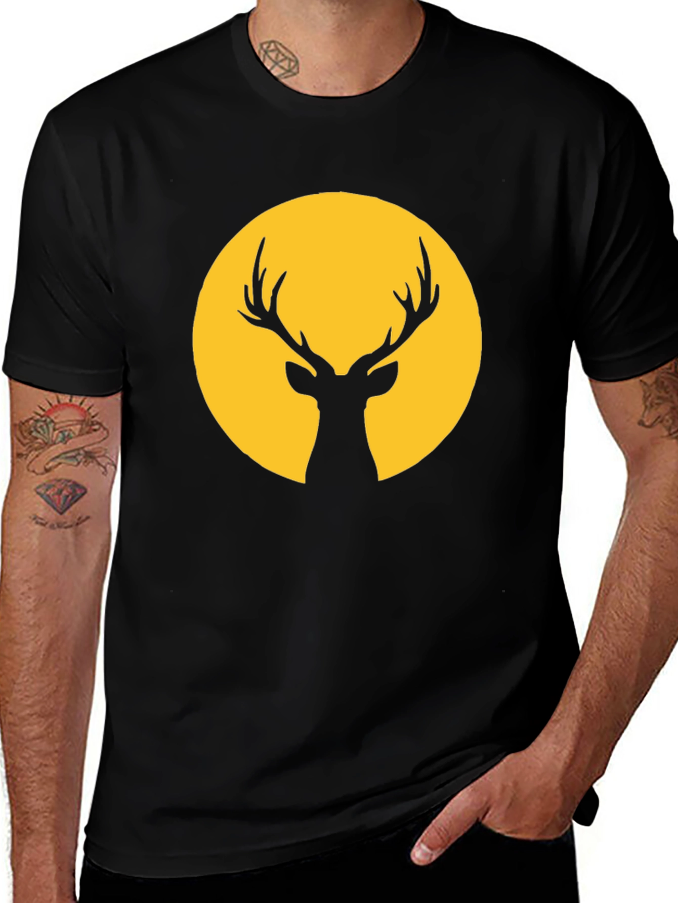 Variant 2 of Deer Silhouette Graphic Tee