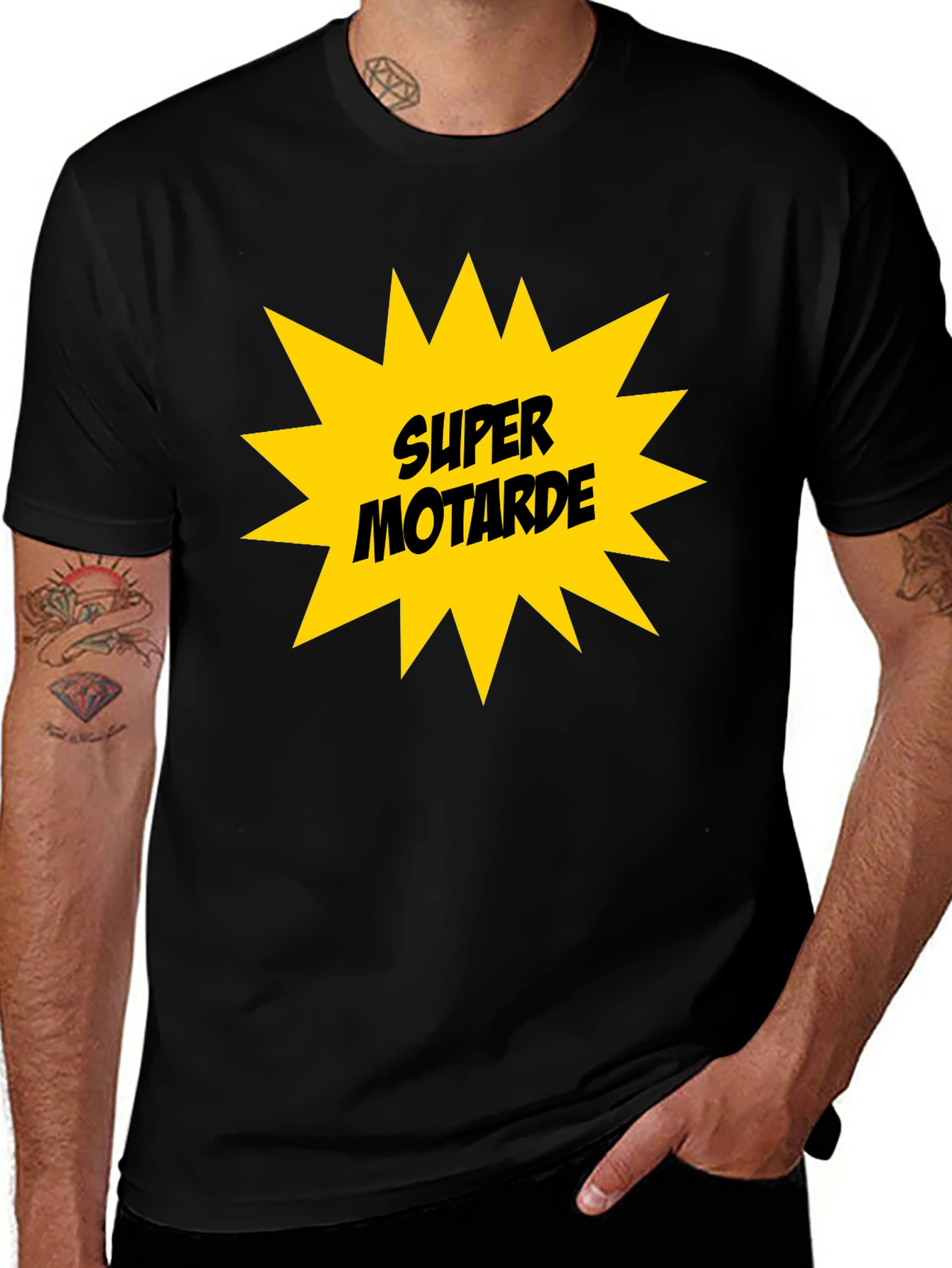 Variant 2 of Super Motarde Black T-Shirt - Motorbike Graphic Tee