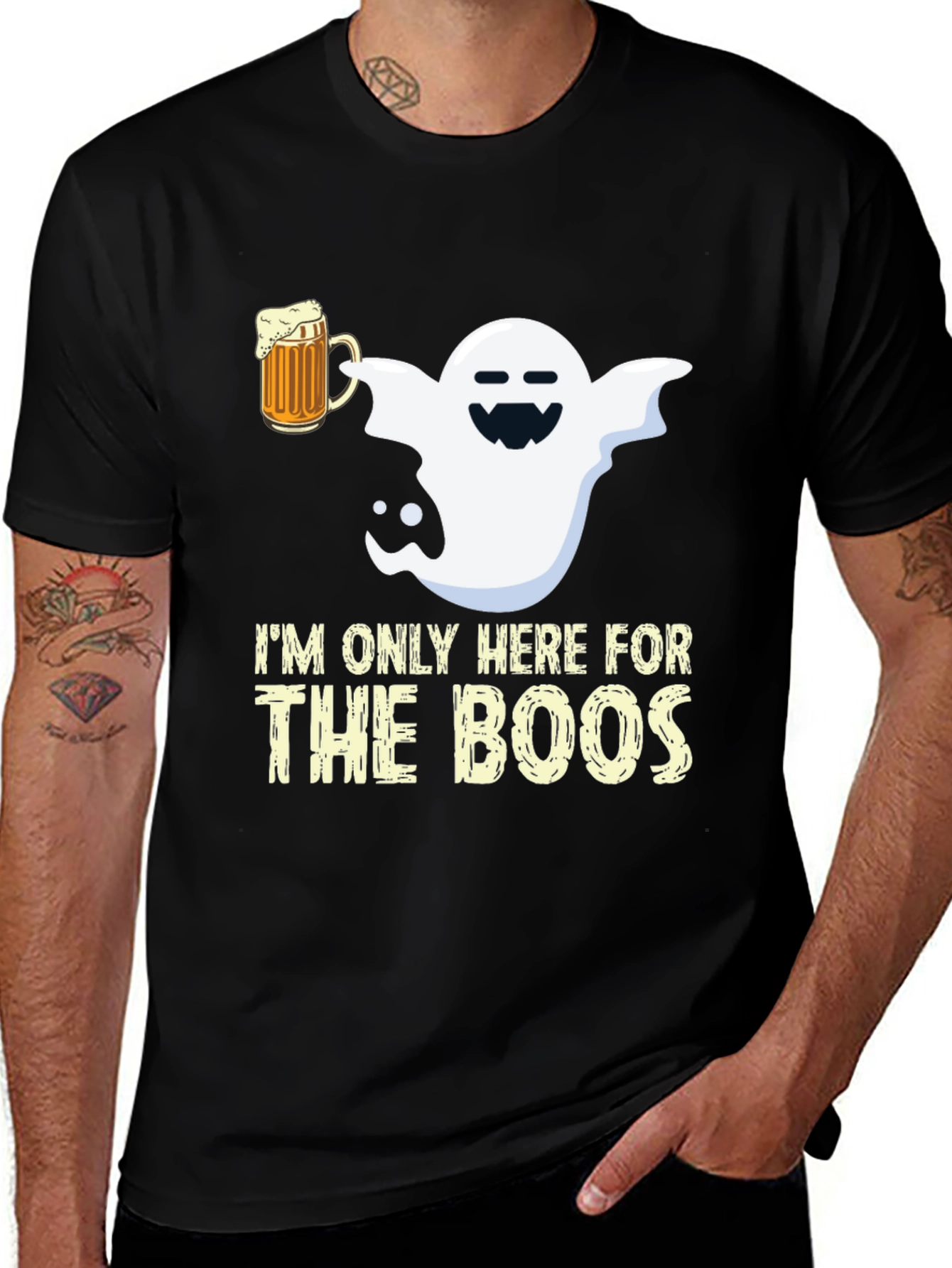 Boo's Halloween T-Shirt - Ghost Beer Lover