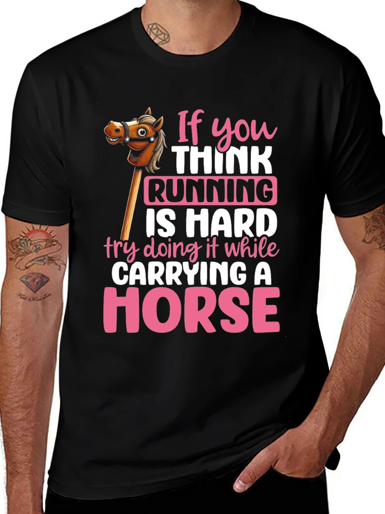 Variant 15 of Running Is Hard Horse T-Shirt