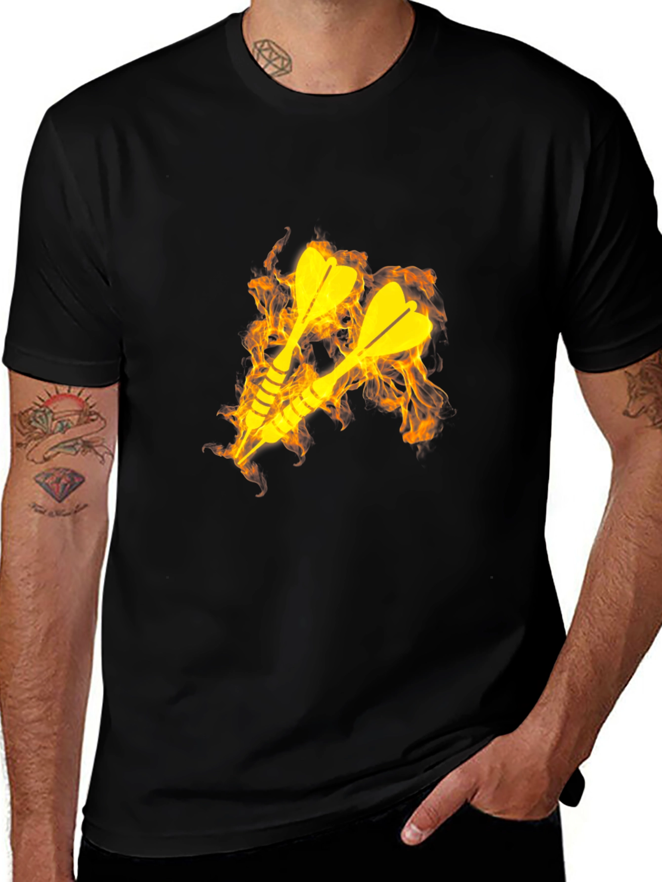 Fiery Darts Black T-Shirt