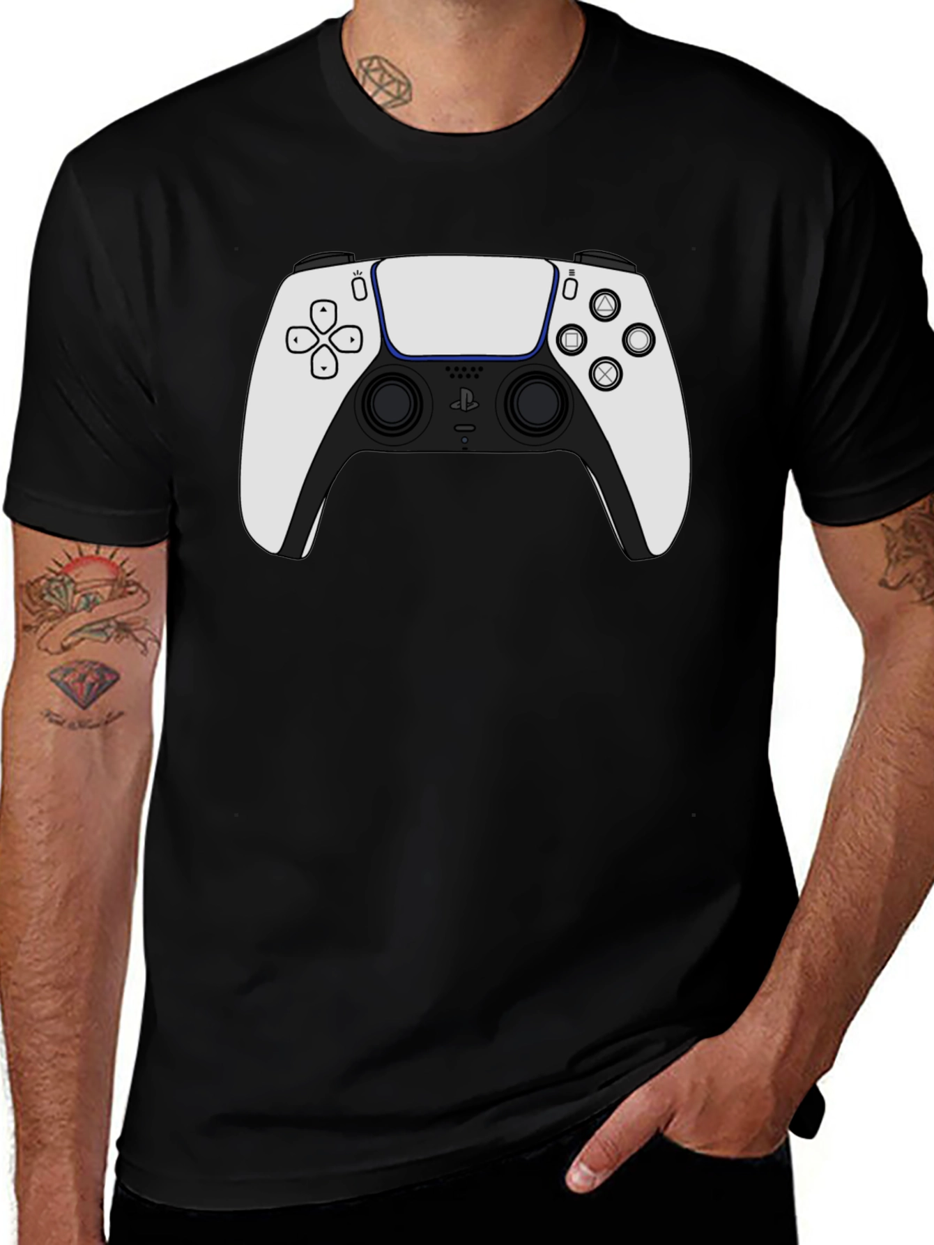 Variant 4 of PlayStation Controller Graphic T-Shirt - Gamer Style