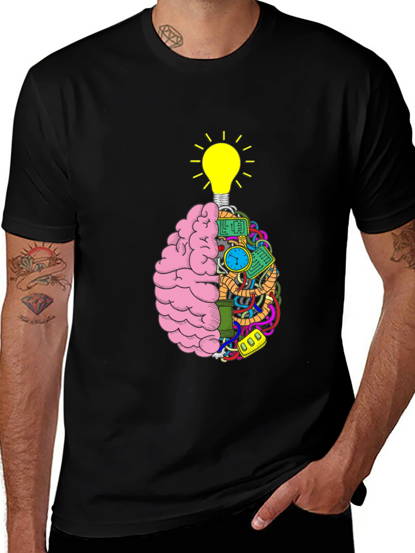 Brain Power Tee - Idea Lightbulb Mind T-Shirt