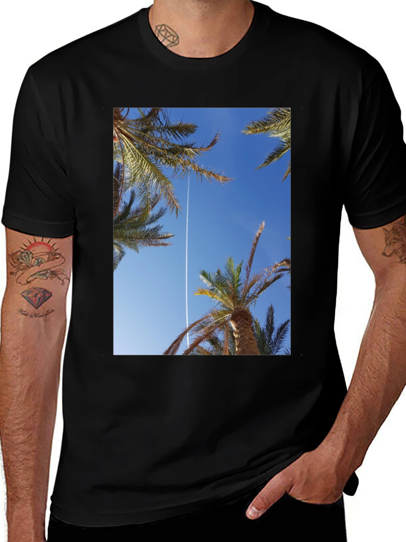Variant 24 of Palm Tree Sky T-Shirt - Tropical Vibes