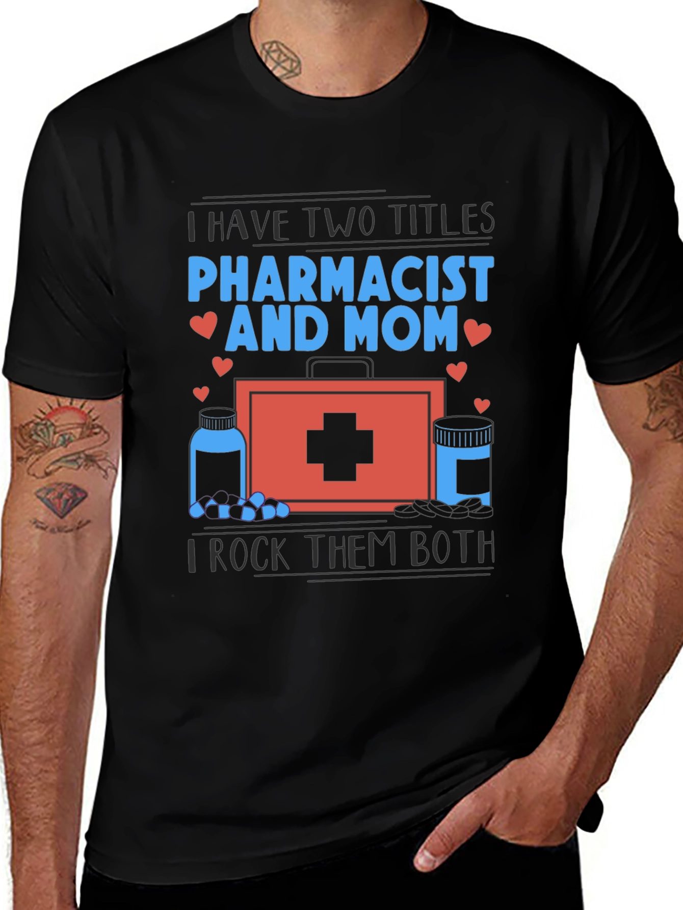 Variant 8 of Pharmacist Mom T-Shirt - I Rock Them Both