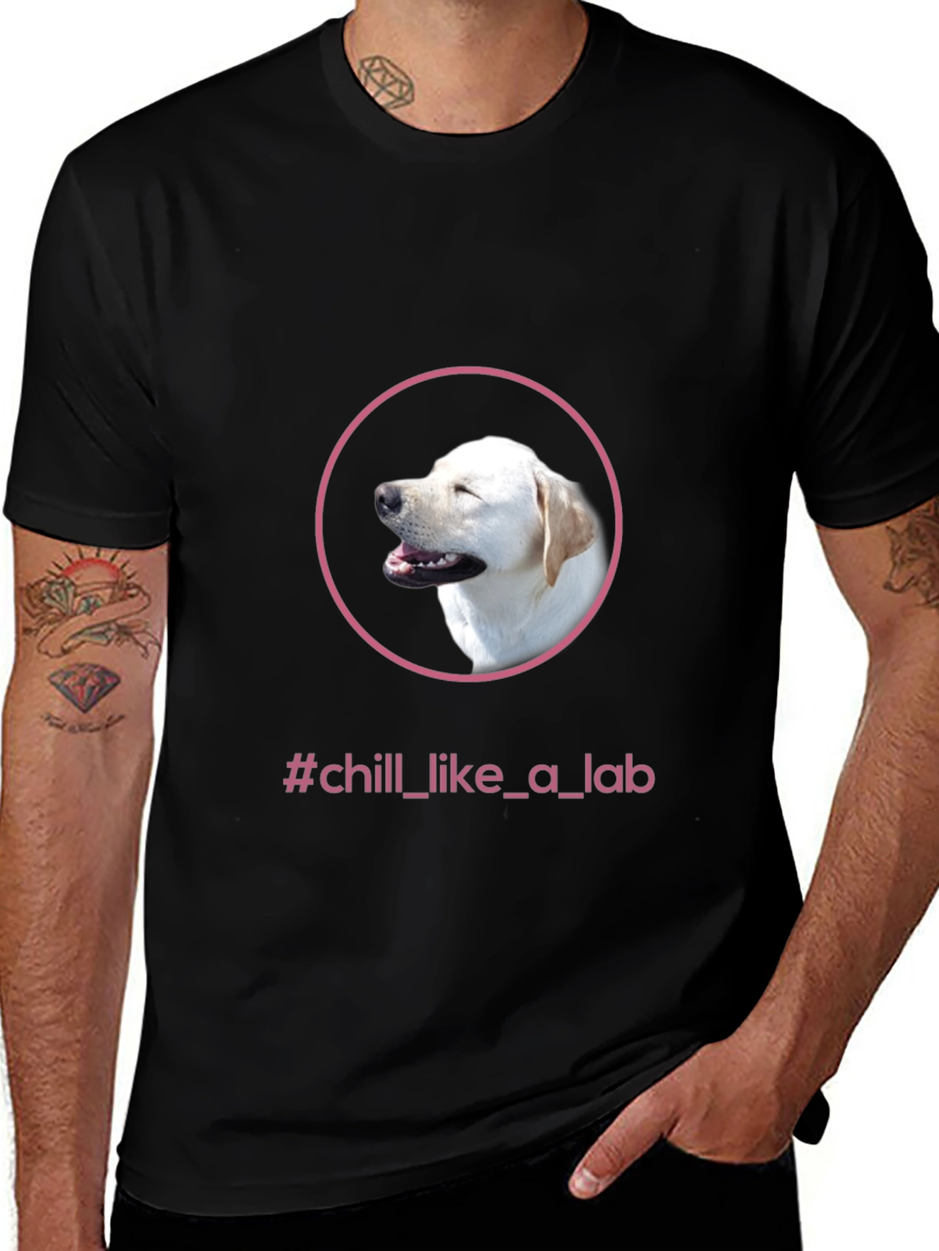 Variant 9 of Chill Like a Lab Black T-Shirt