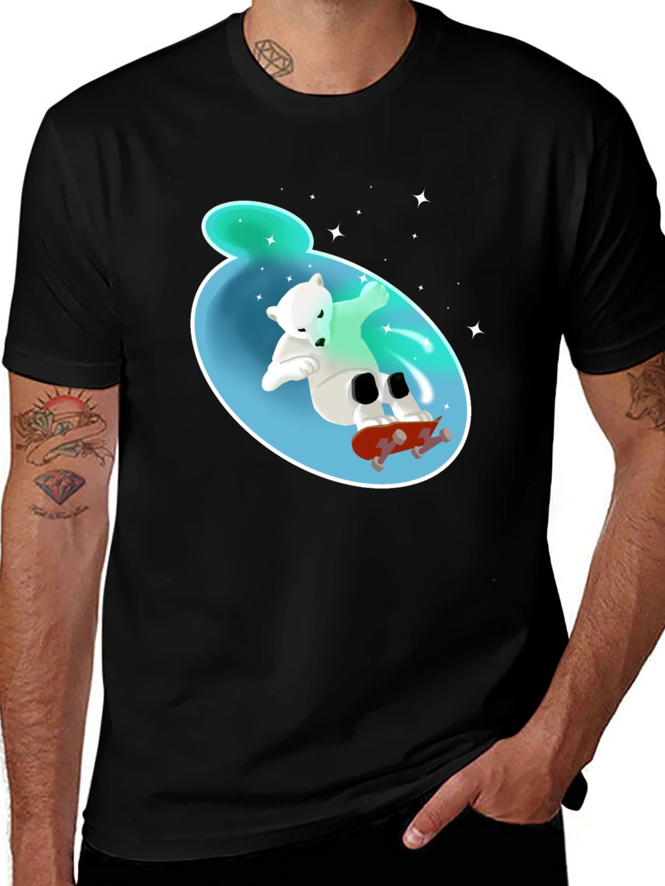 Variant 15 of Cool Bear Skateboarder Graphic T-Shirt