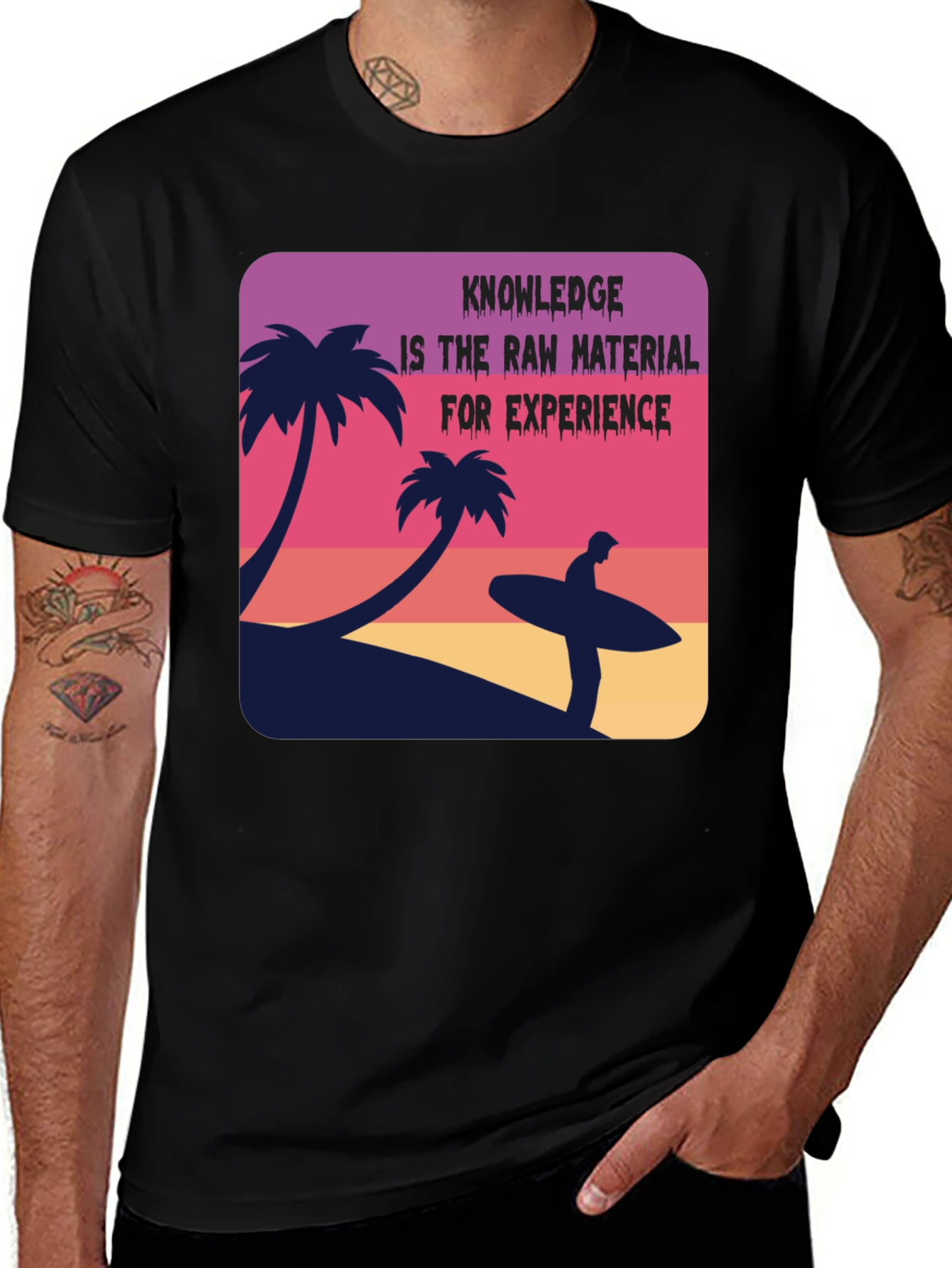 Variant 15 of Tropical Beach T-Shirt Knowledge Experience Graphic Tee