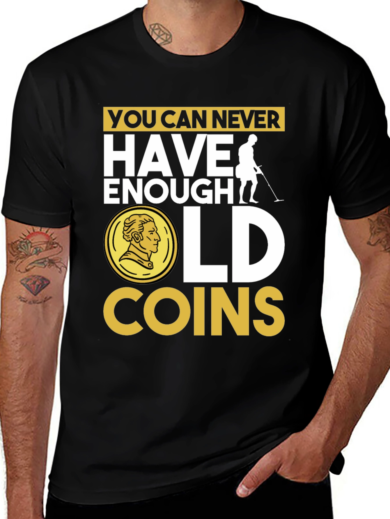 Variant 8 of Funny Metal Detecting T-Shirt - Old Coins Hunter