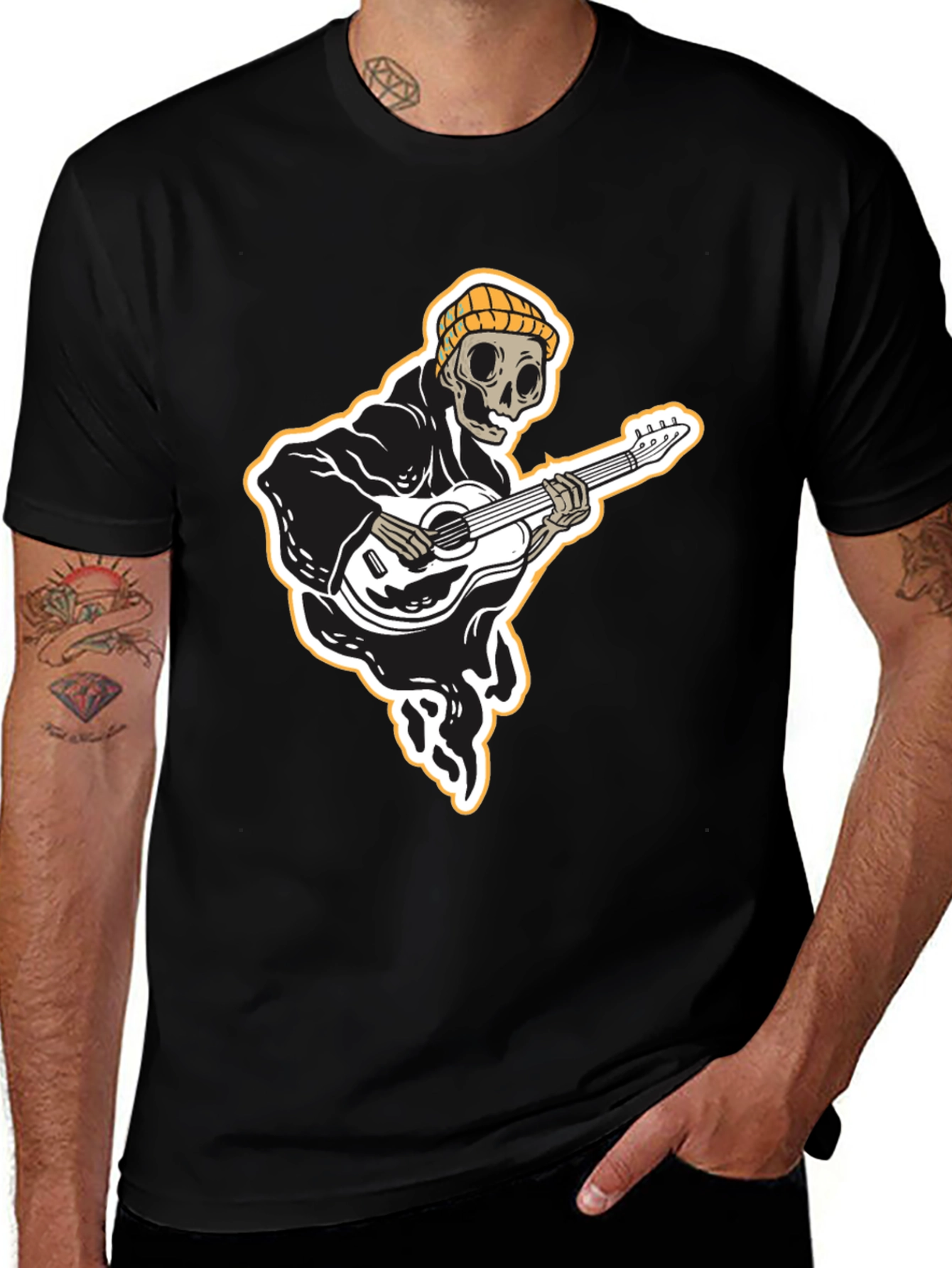 Variant 17 of Skeleton Guitarist Graphic Tee