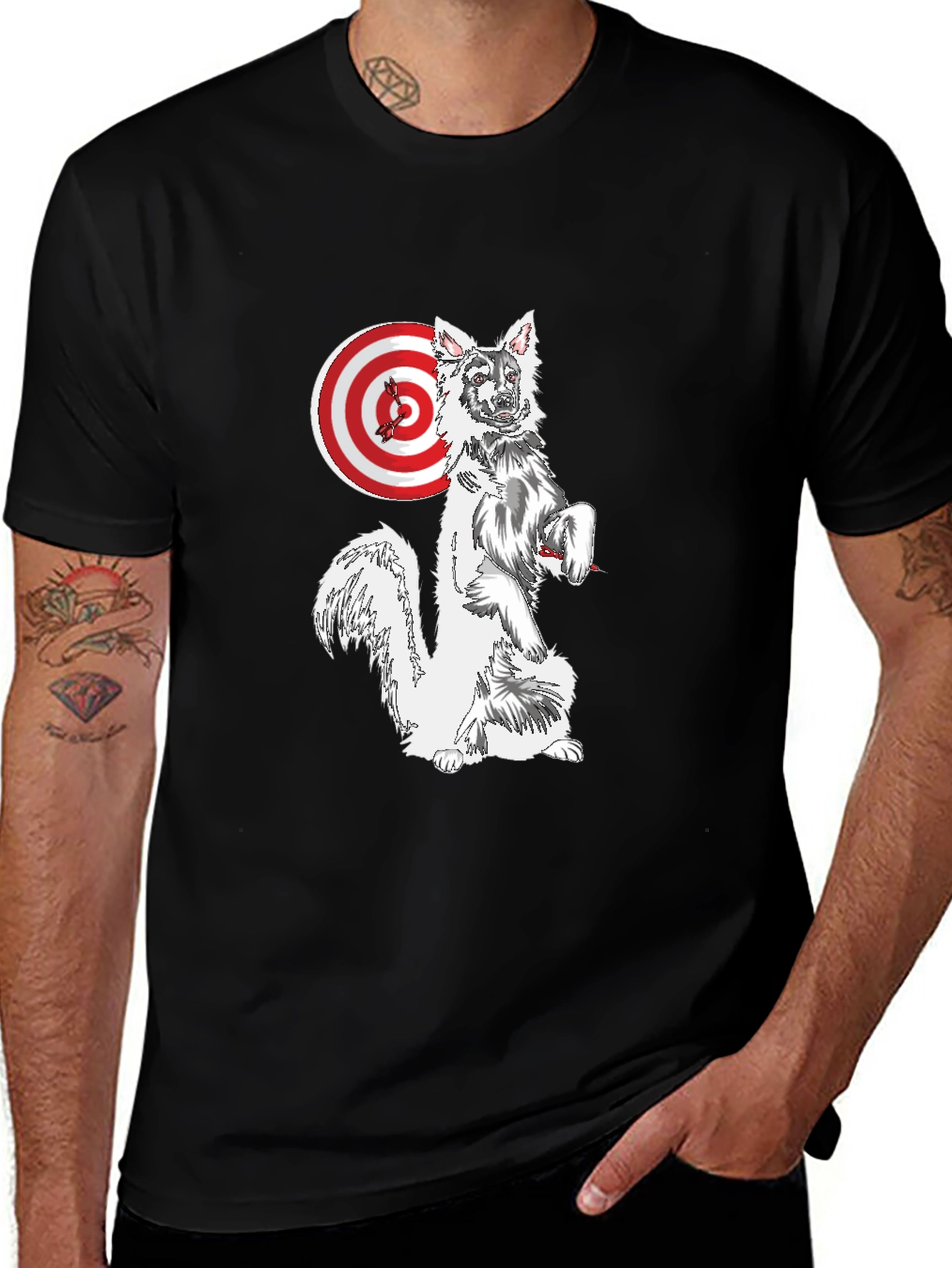 Variant 11 of Dog Dart T-Shirt - Bullseye Humor