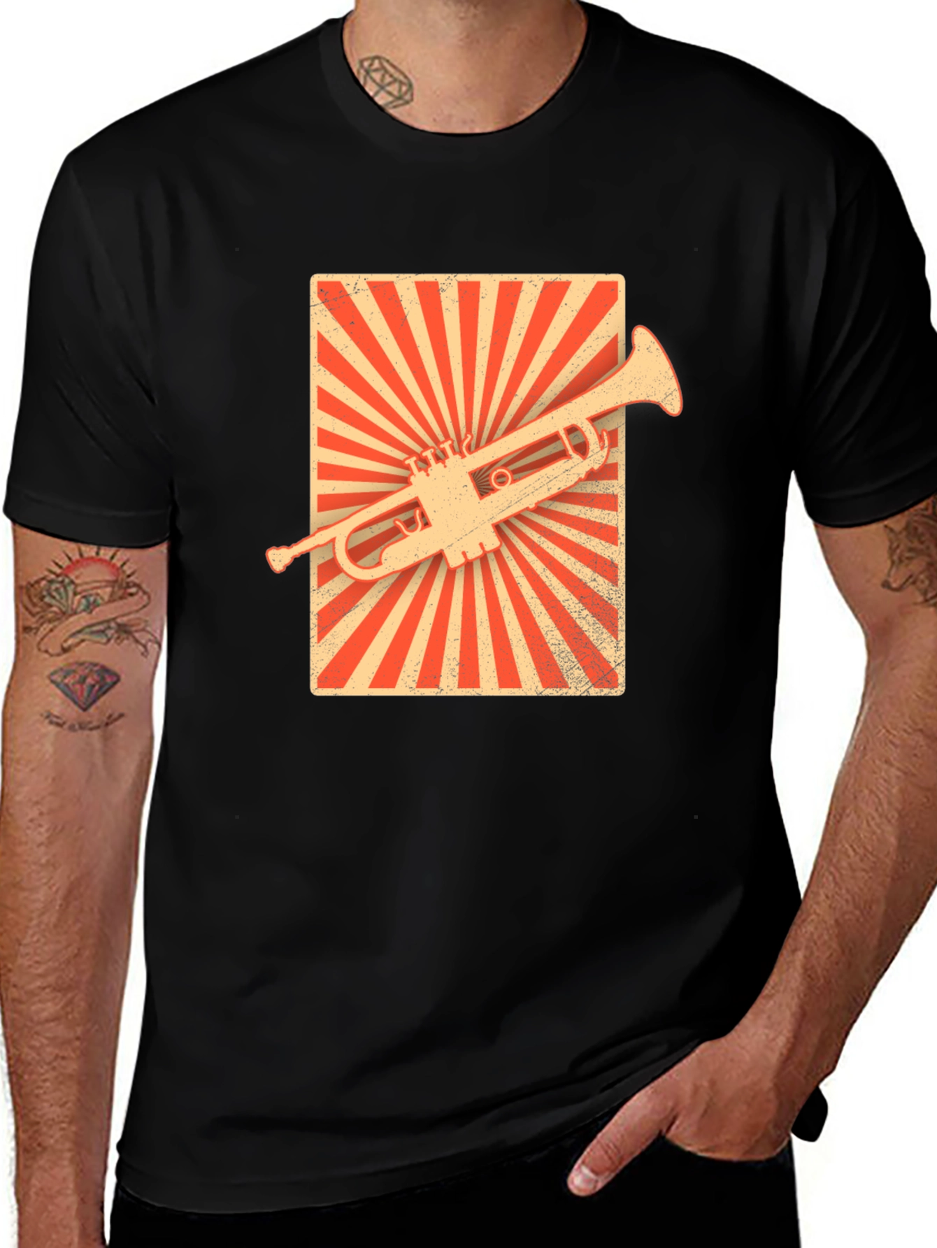 Variant 25 of Vintage Trumpet Graphic Tee - Retro Music Lover T-Shirt