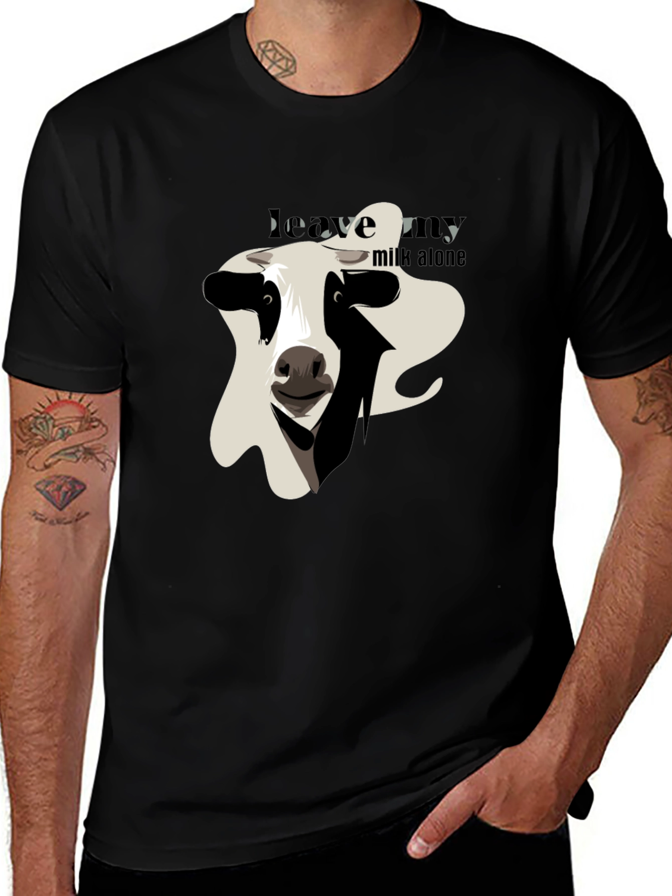 Variant 7 of Funny Cow Graphic Tee - Leave My Milk Alone T-Shirt