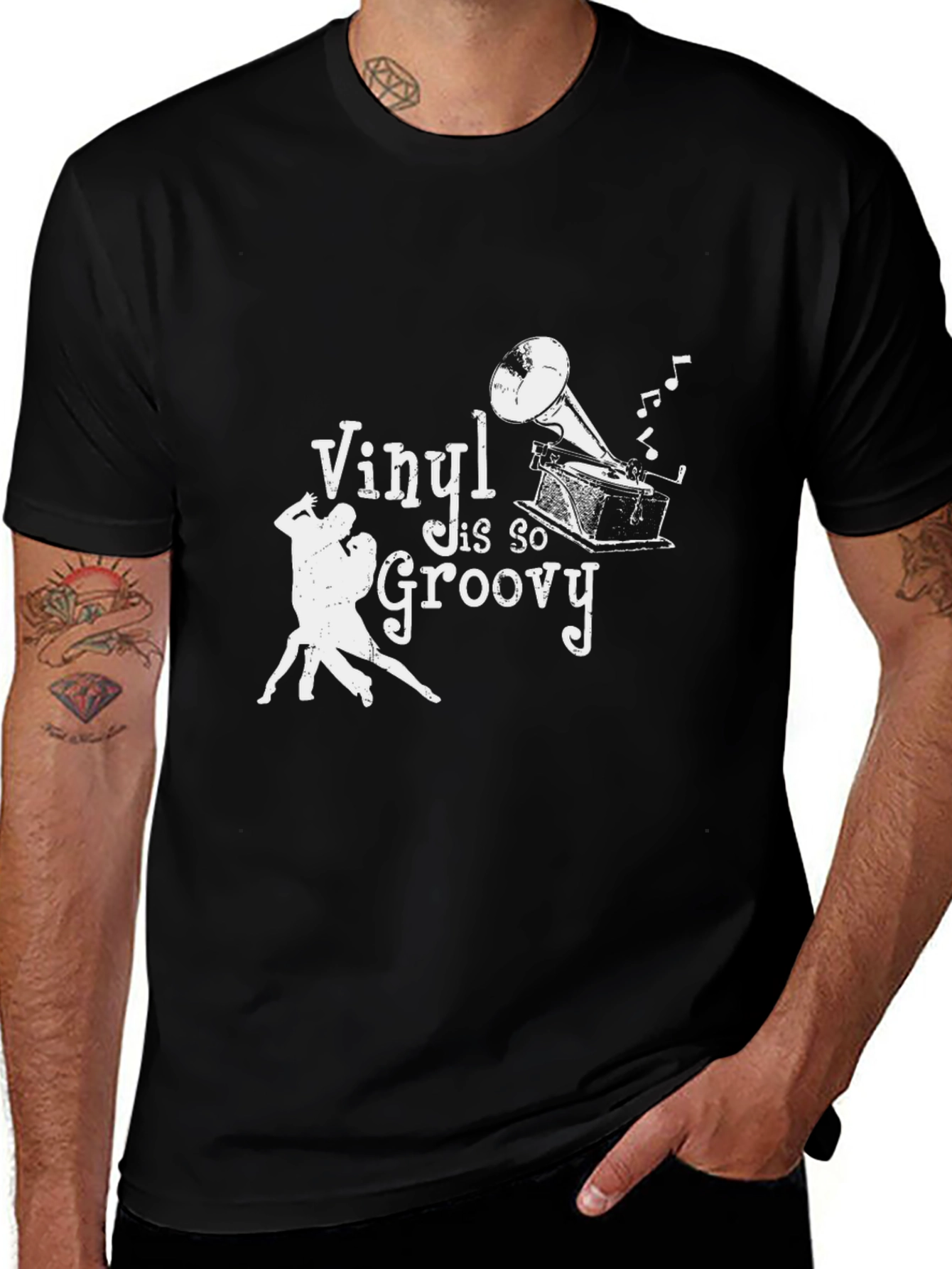 Vinyl is Groovy Graphic Tee - Retro Music Shirt