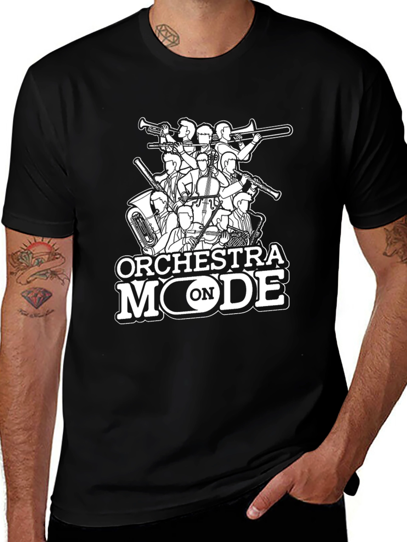 Variant 29 of Orchestra Mode On Graphic T-Shirt