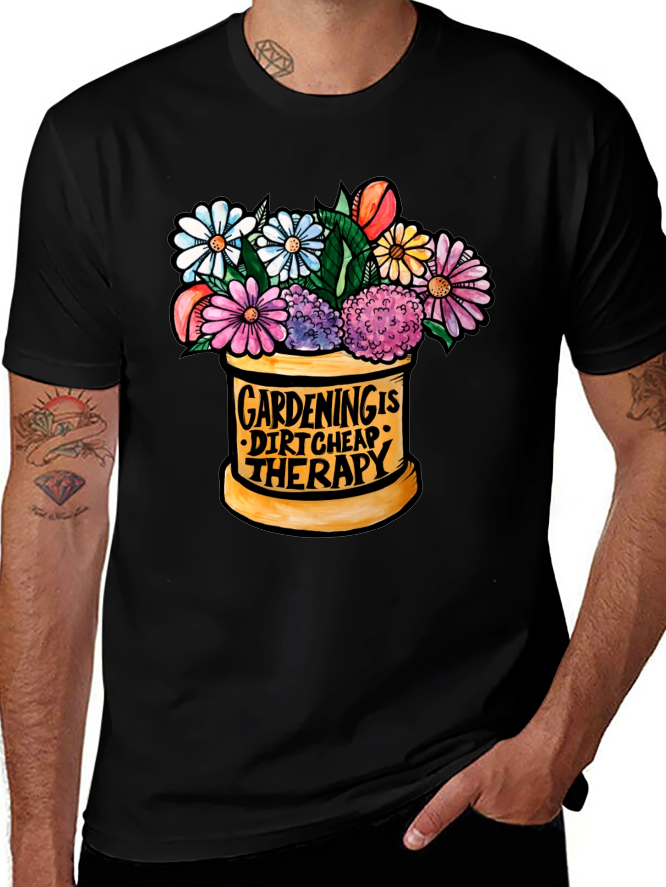 Variant 23 of Gardening is Dirt Cheap Therapy T-Shirt