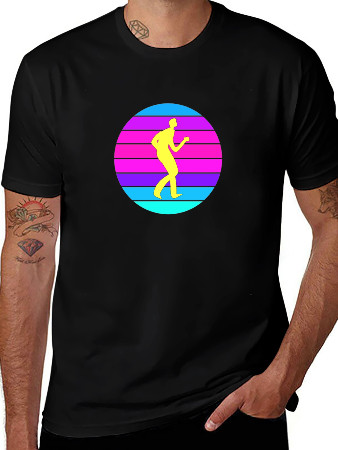 Variant 21 of Retro Sunset Silhouette Tee