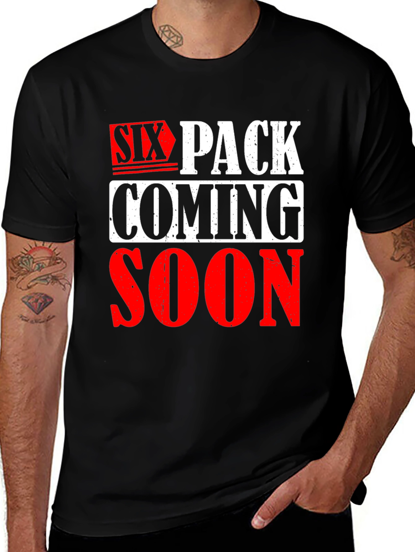 Variant 12 of Six Pack Coming Soon Graphic T-Shirt