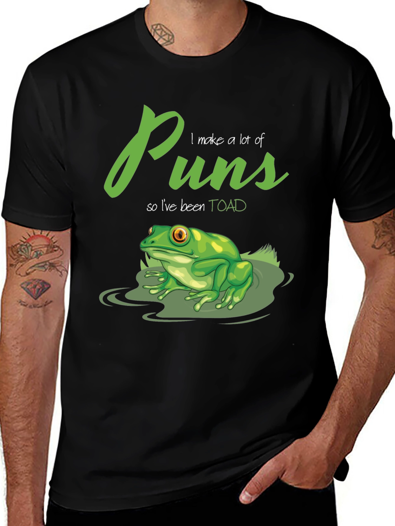 Variant 2 of Punny Toad T-Shirt - I Make a Lot of Puns
