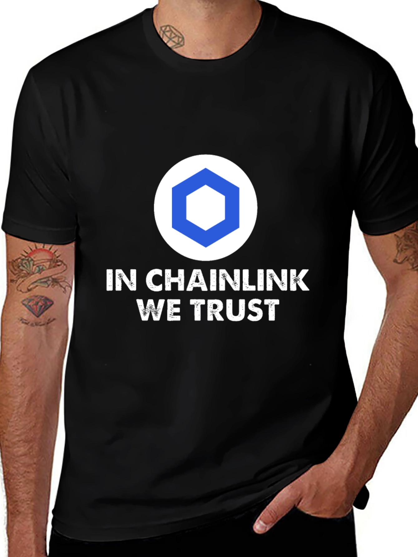 Variant 2 of In Chainlink We Trust T-Shirt