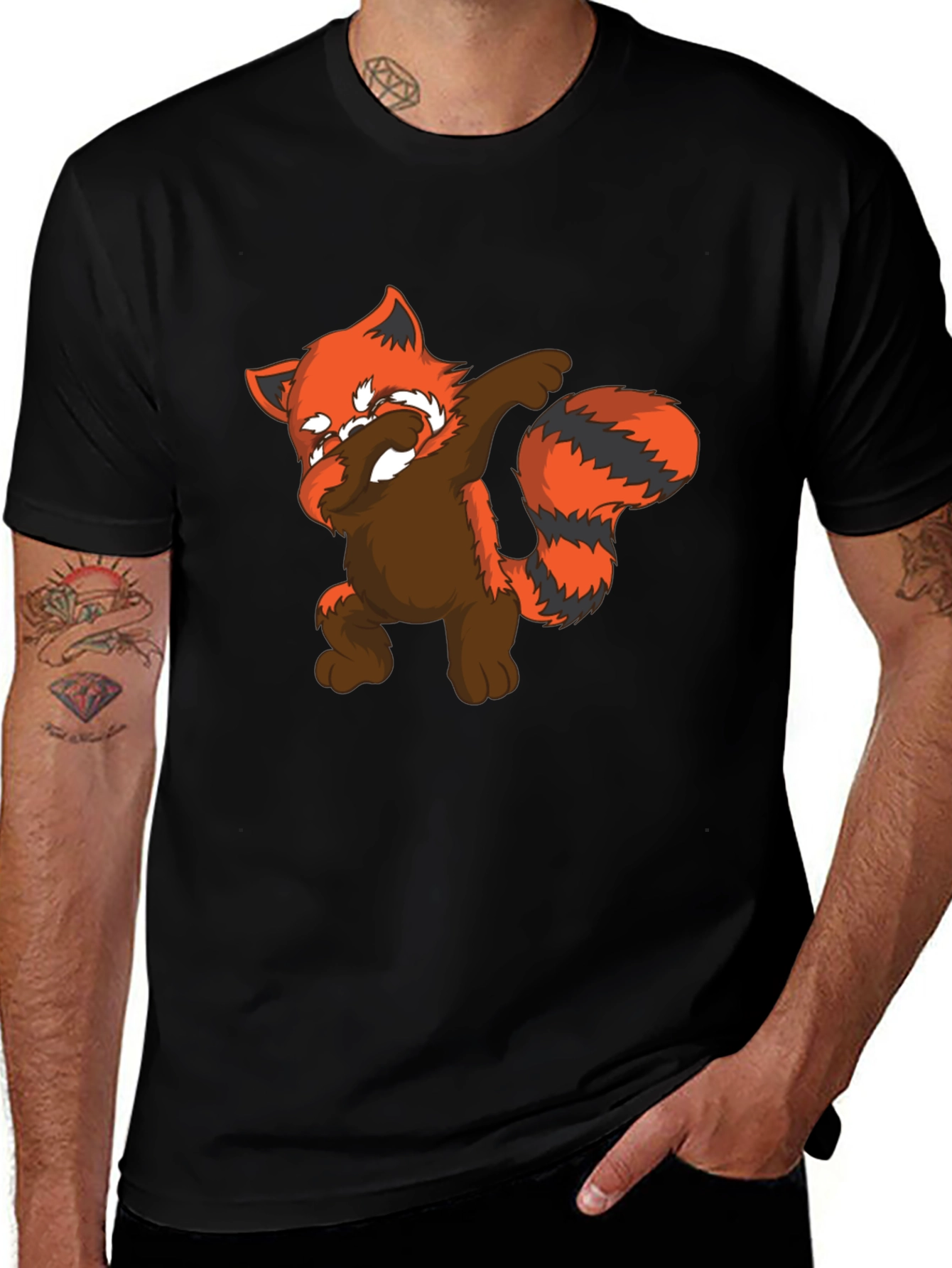 Variant 7 of Dabbing Red Panda Graphic T-Shirt - Unisex