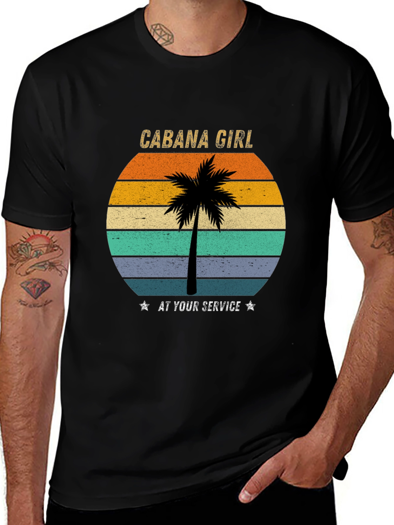 Variant 9 of Cabana Girl Graphic Tee - Retro Summer Vibes