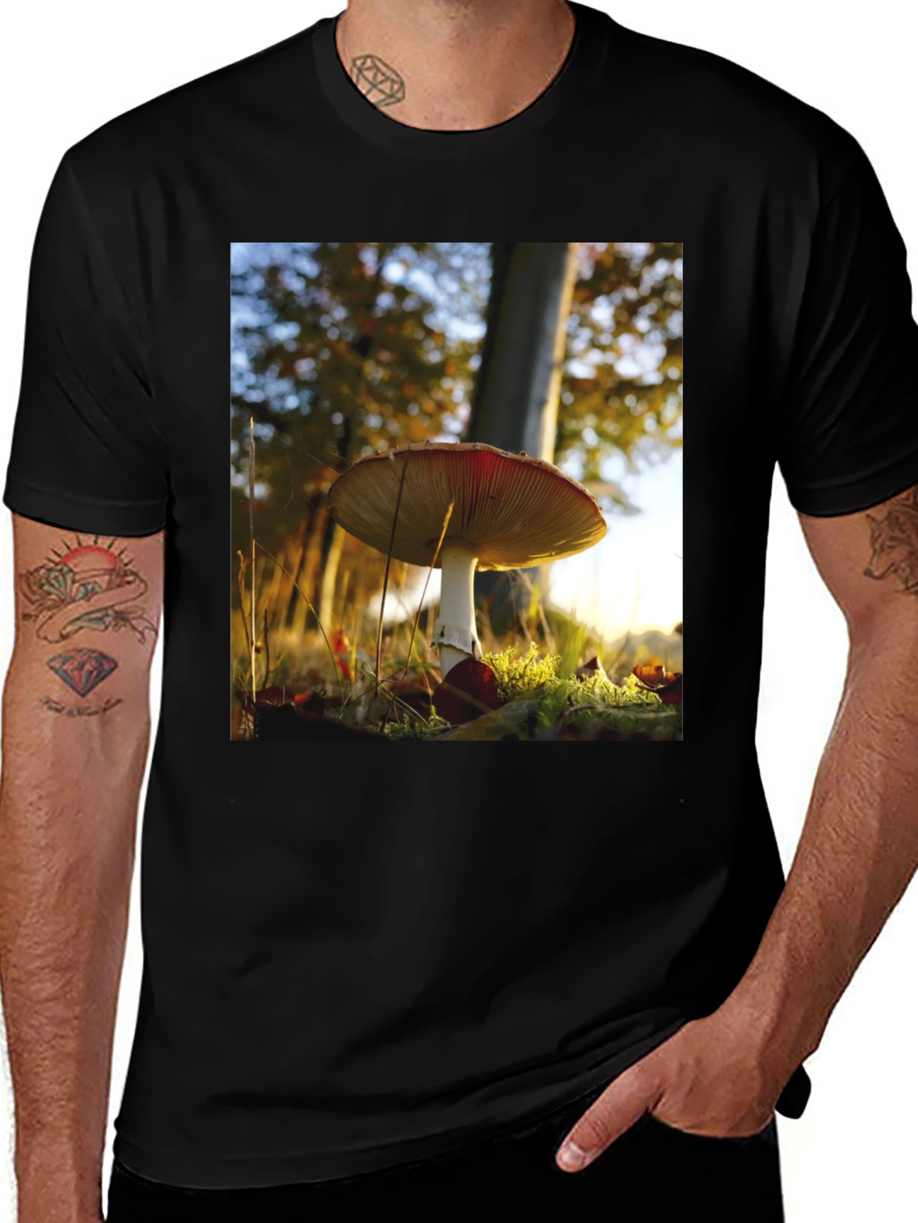Variant 3 of Mushroom Graphic T-Shirt Nature Lover Tee