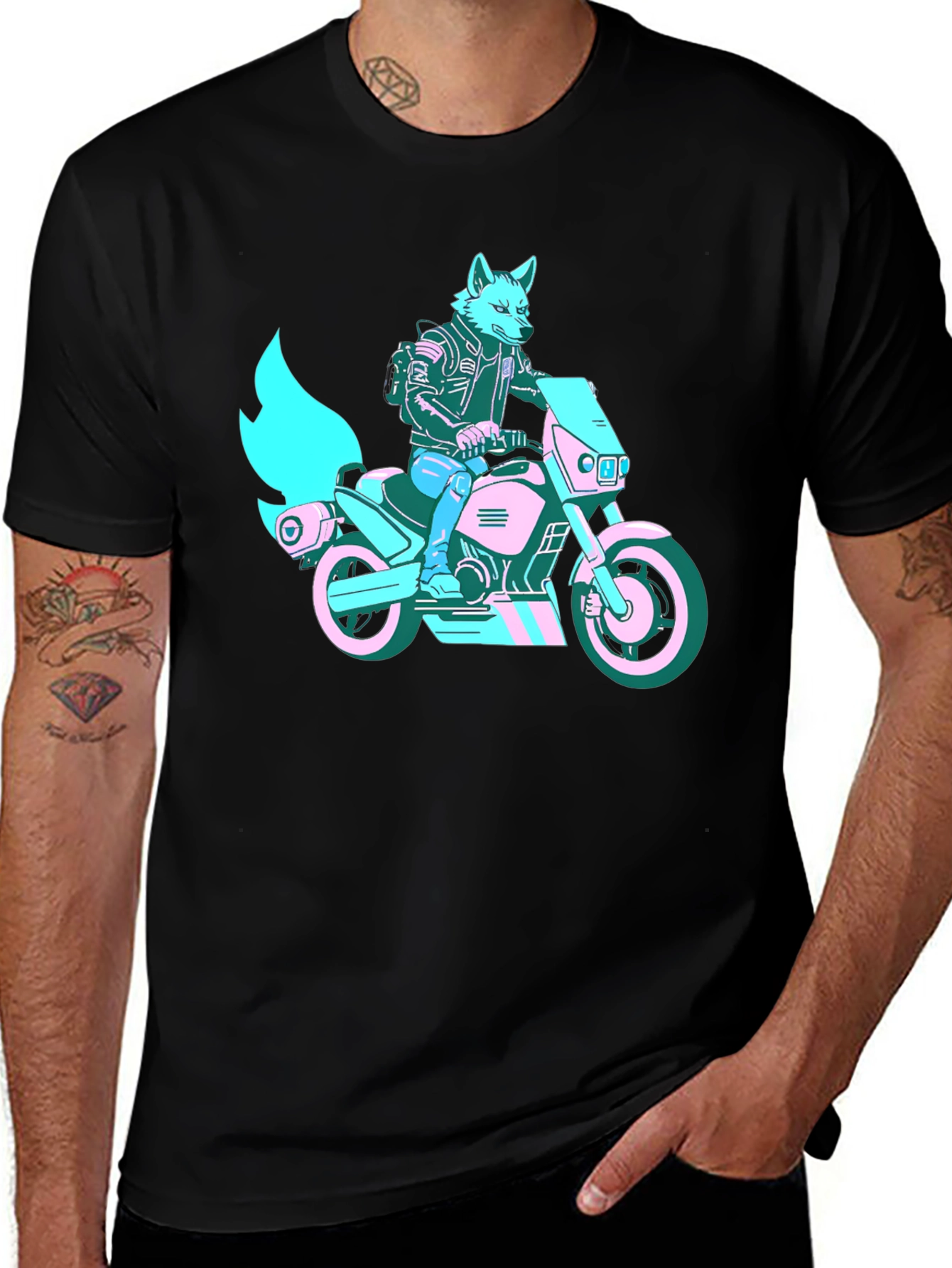 Motorcycle Fox T-Shirt - Stylish Graphic Tee
