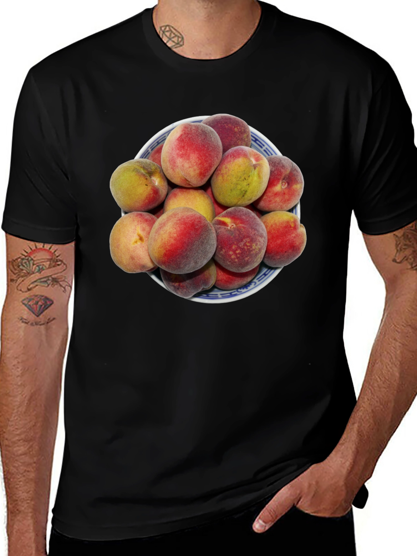 Variant 14 of Peach Bowl Graphic Tee - Soft Cotton Blend