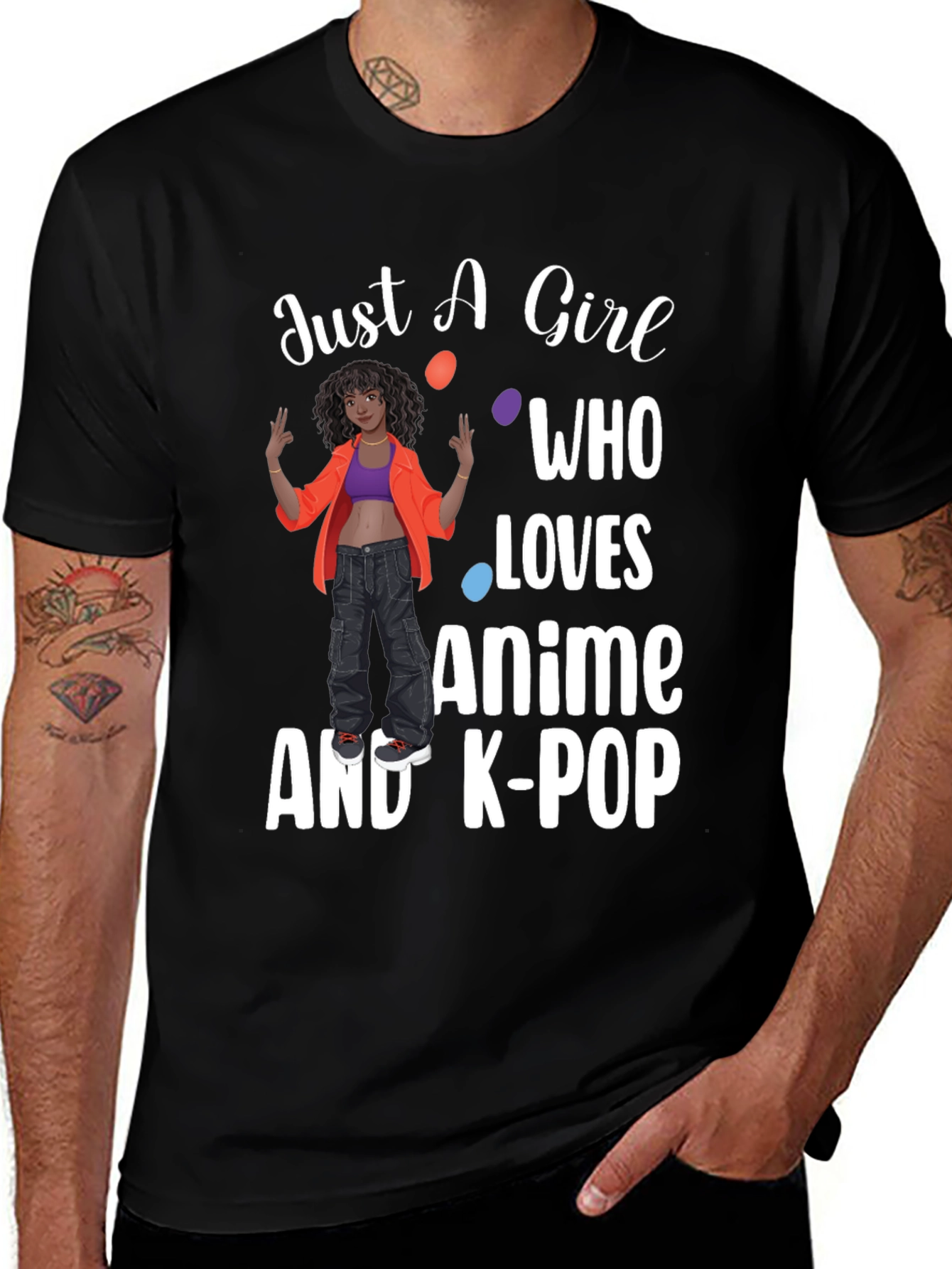 Variant 7 of Anime & K-Pop Girl T-Shirt