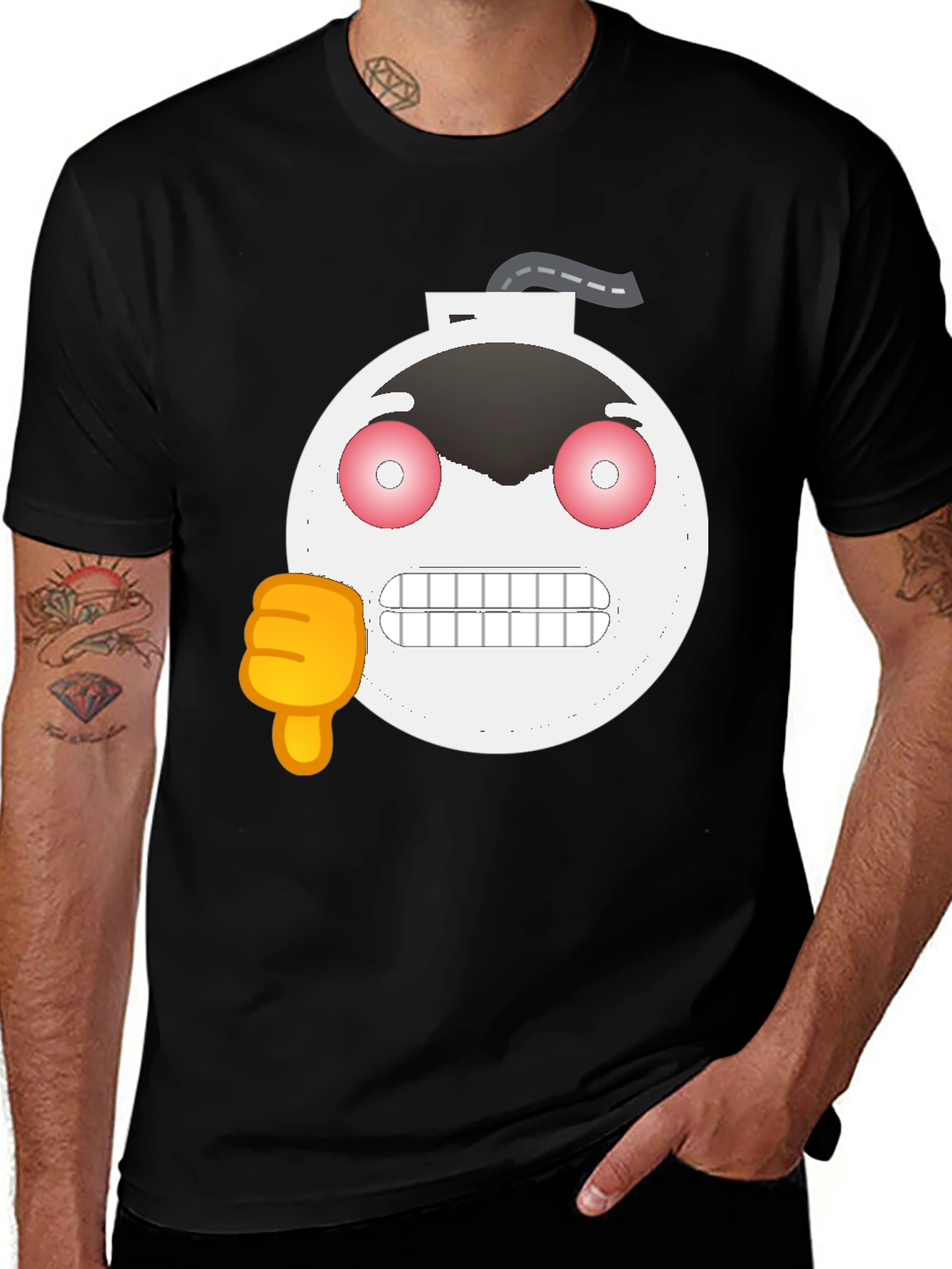 Variant 15 of Bomb Emoji T-Shirt - Thumbs Down