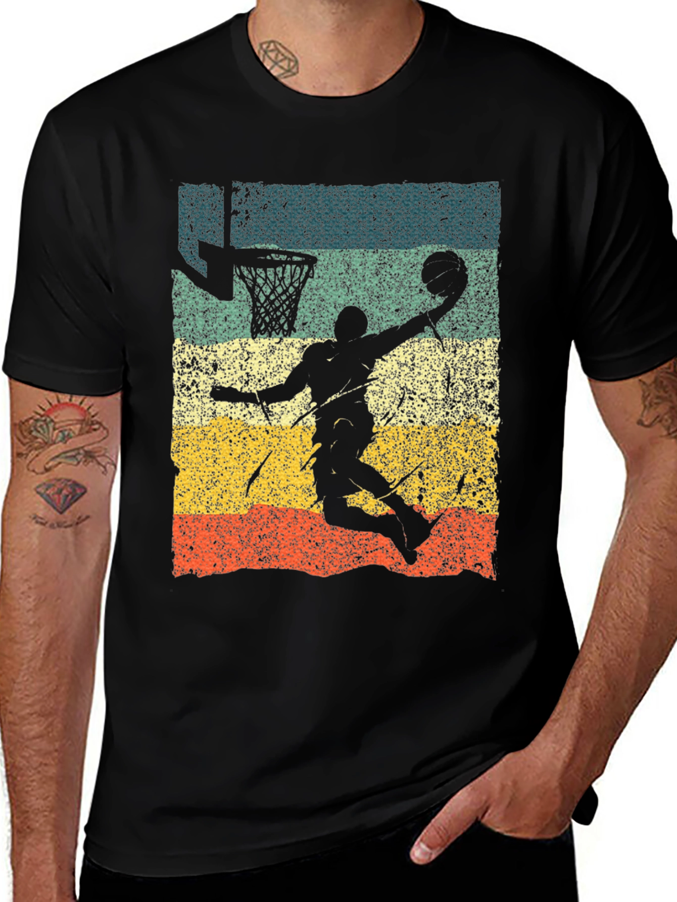 Variant 26 of Retro Basketball Graphic T-Shirt