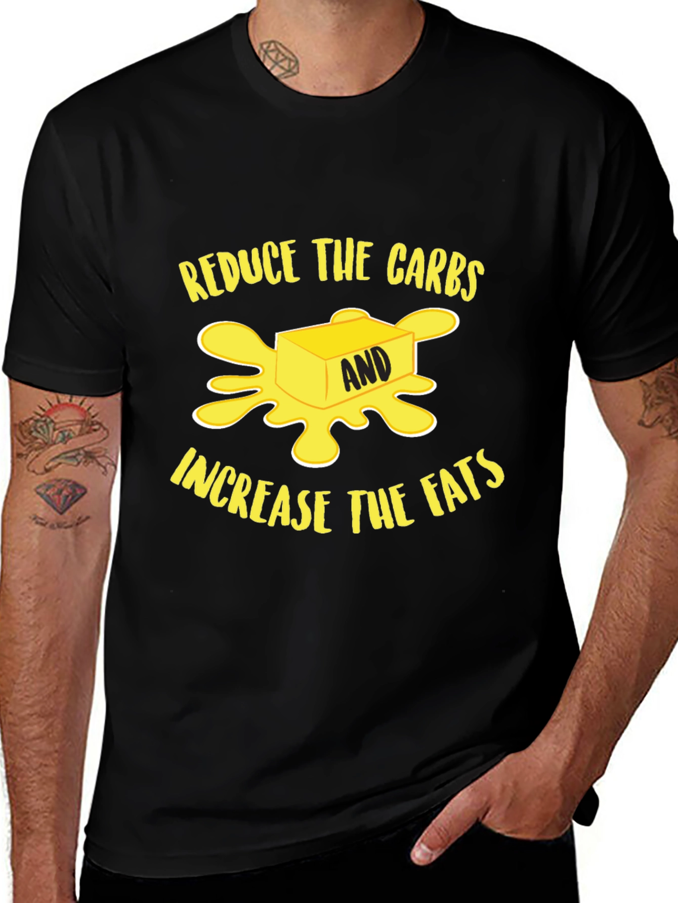 Variant 23 of Reduce Carbs Increase Fats Graphic Tee