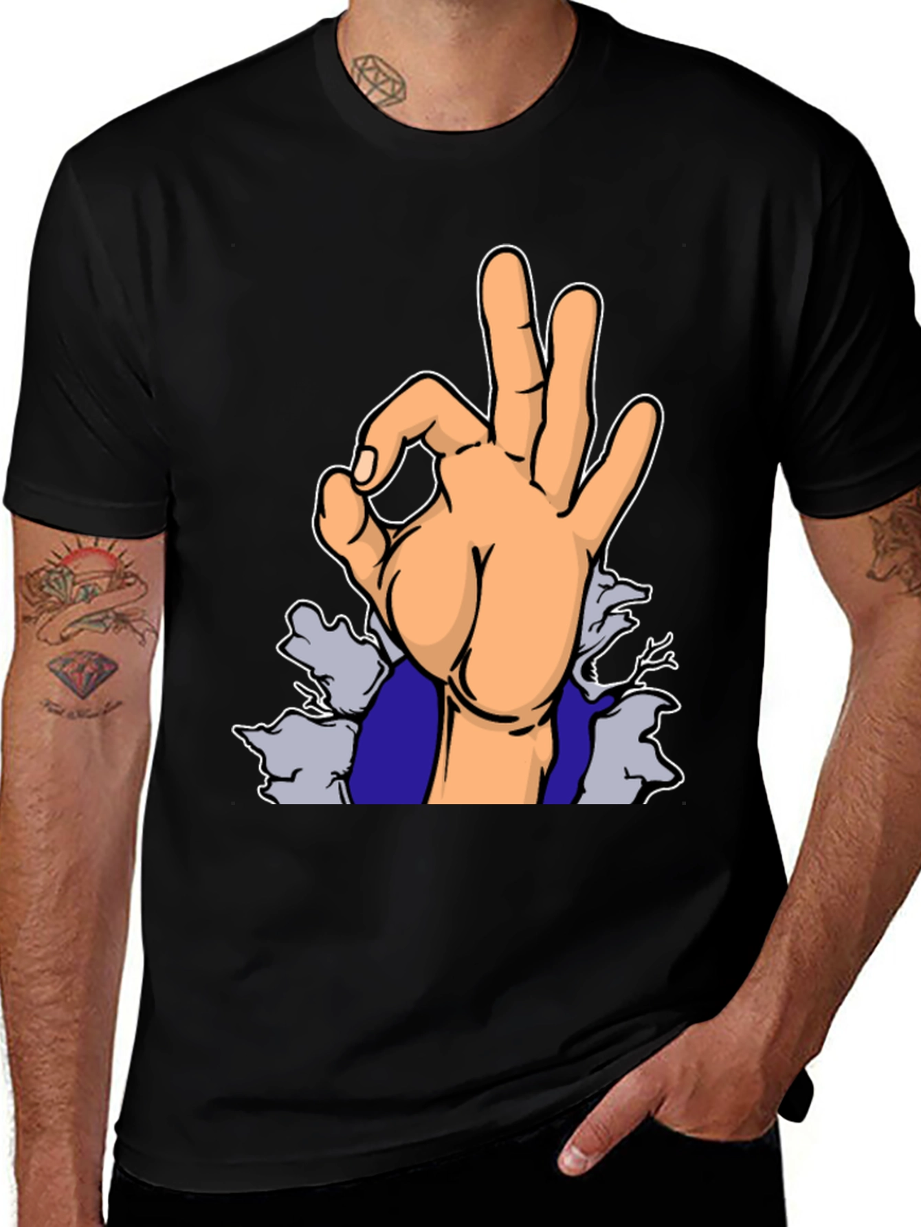 Variant 24 of "OK" Hand Gesture Graphic T-Shirt