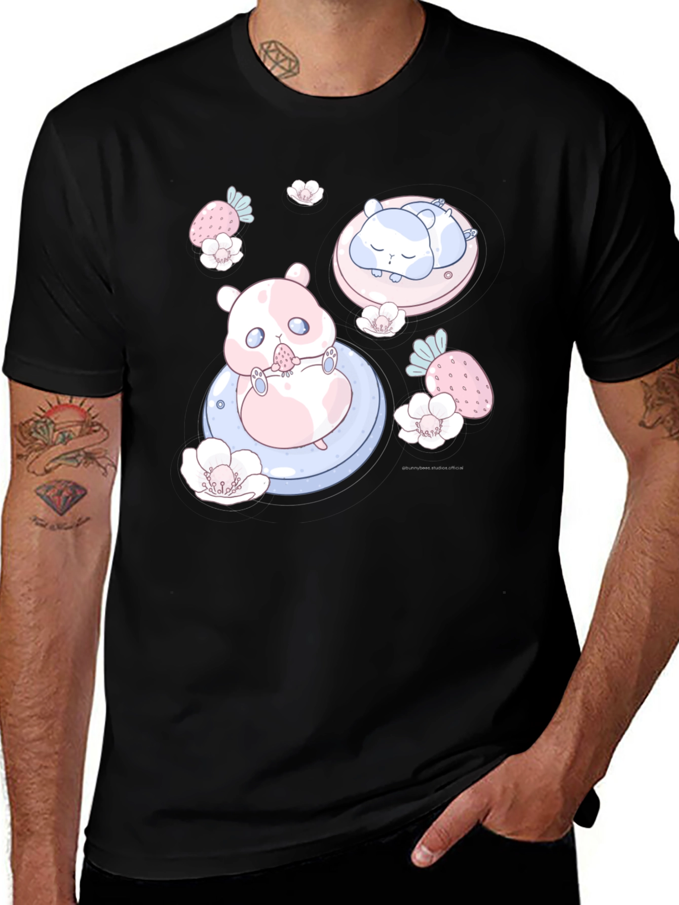 Variant 19 of Cute Hamster Graphic Tee - Kawaii Style