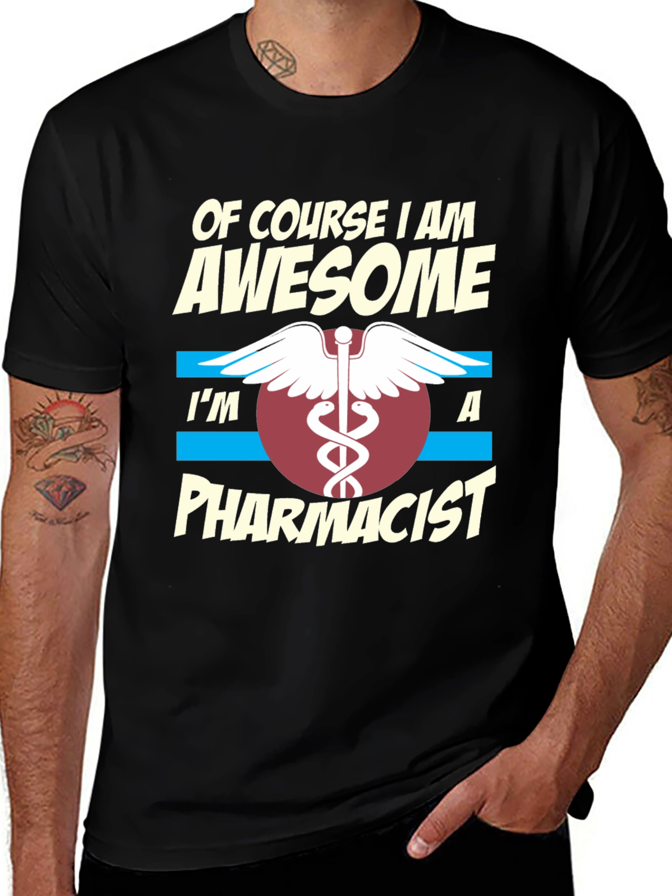 Variant 3 of Awesome Pharmacist T-Shirt Funny Rx Medicine Tee
