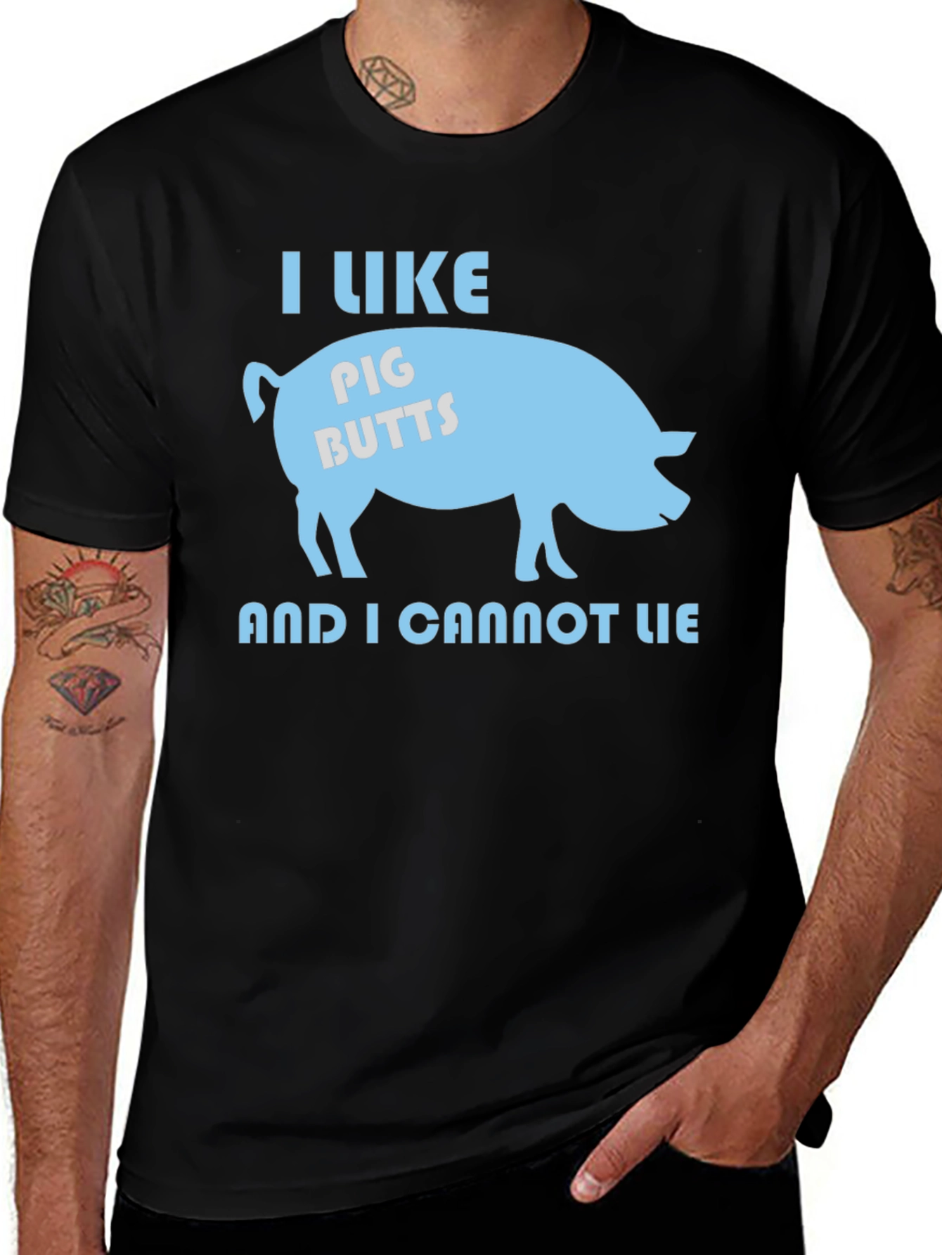 Variant 4 of I Like Pig Butts T-Shirt - Funny Graphic Tee