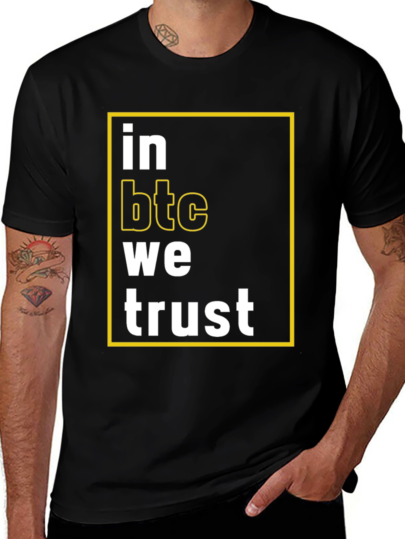 In BTC We Trust Graphic Tee - Crypto Bitcoin T-Shirt