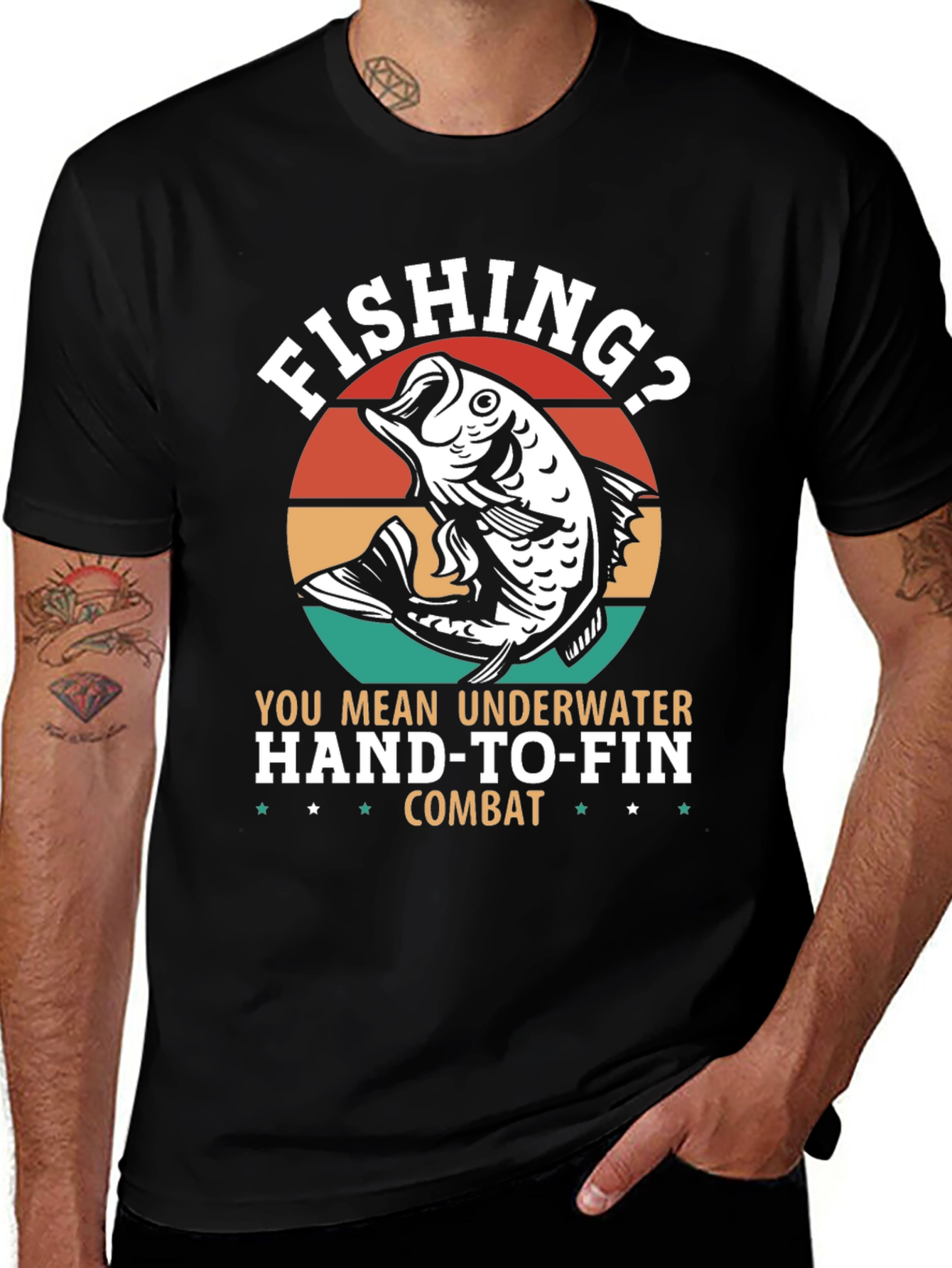 Variant 8 of Fishing? Underwater Hand-to-Fin Combat Graphic Tee