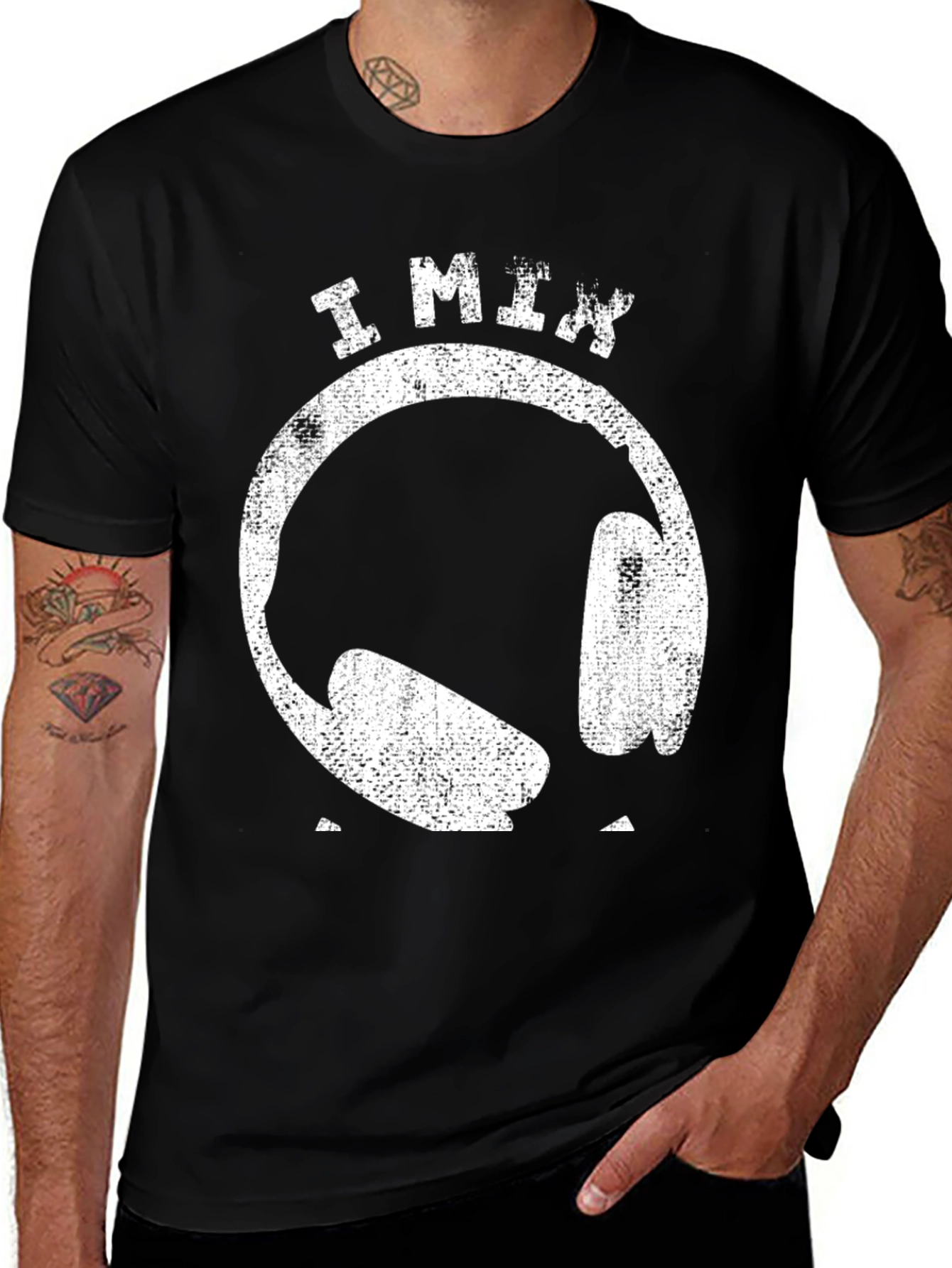 Variant 6 of I MIX Headphones T-Shirt - Black