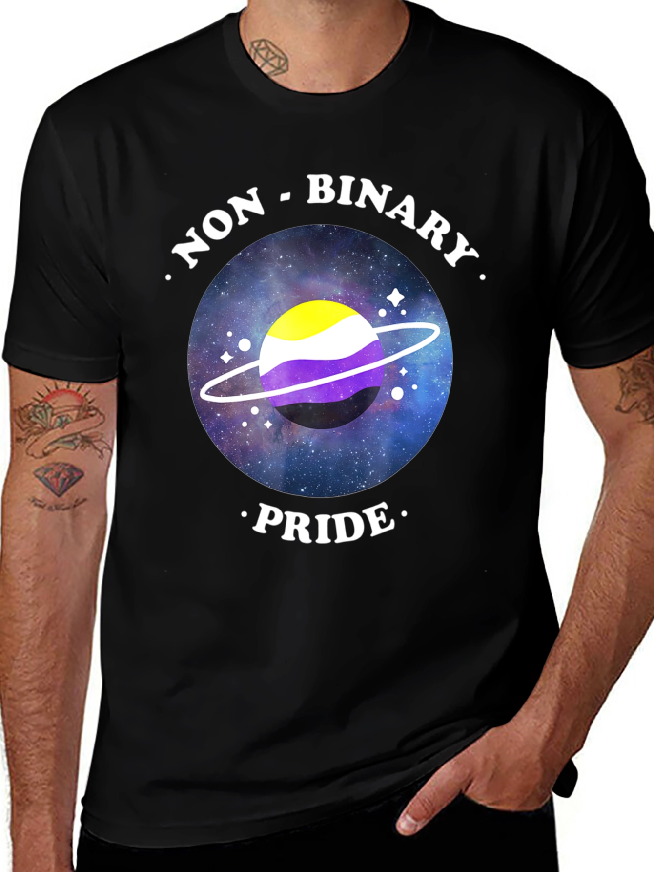Non Binary Pride Galaxy T-Shirt