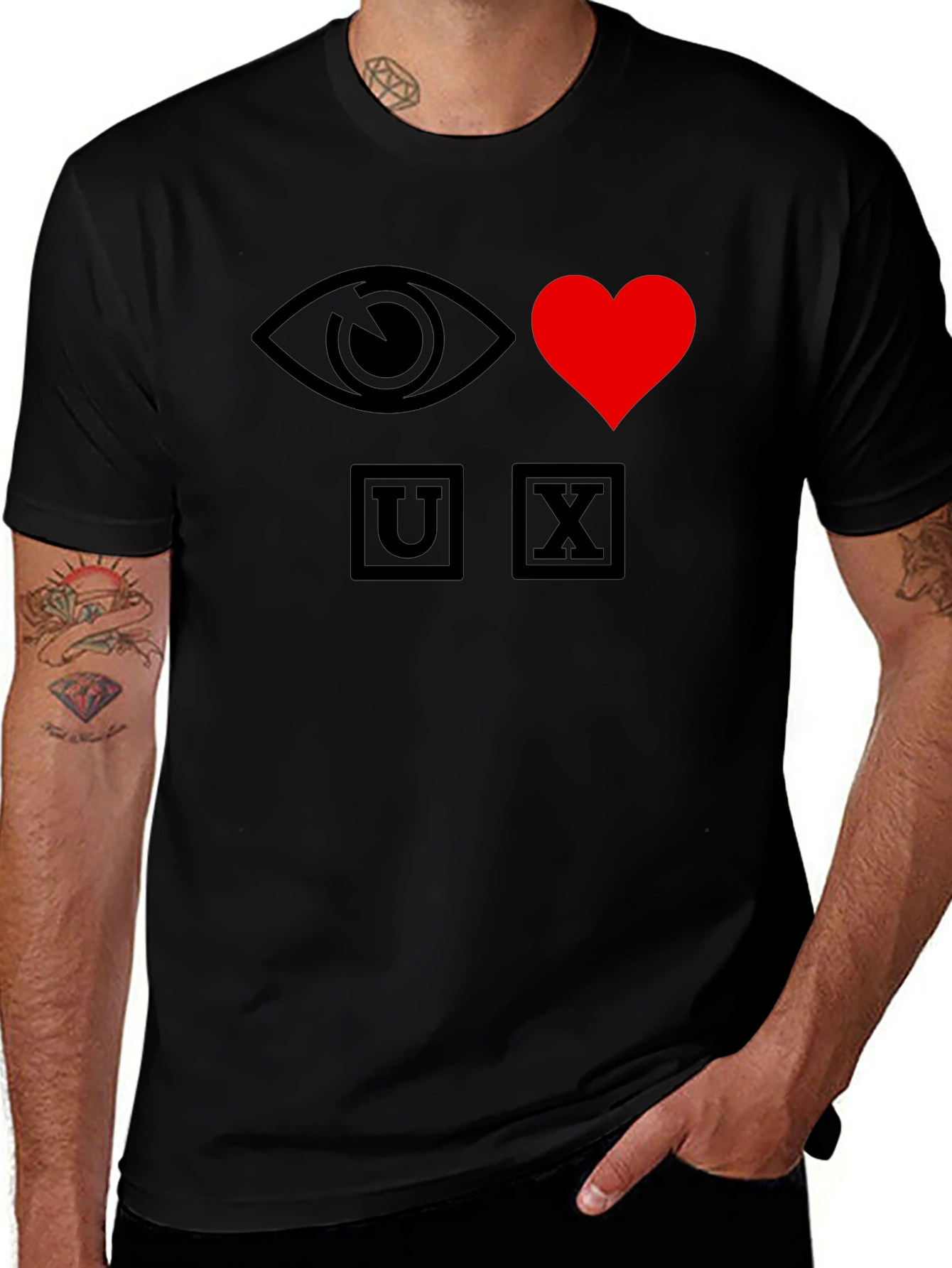Variant 3 of I Love UX T-Shirt - User Experience Design Tee