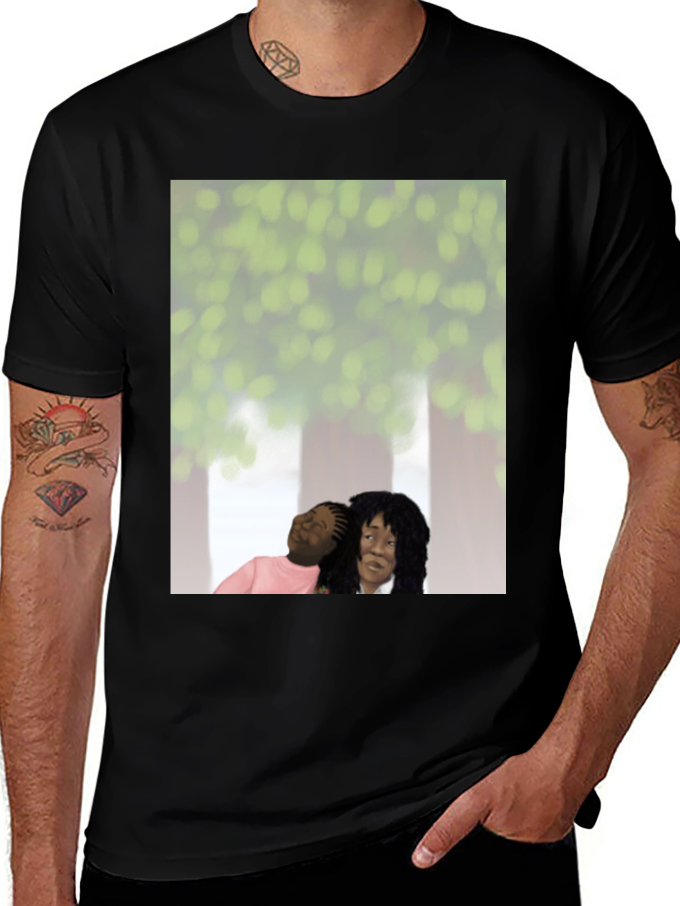 Variant 30 of Unique Graphic Tee - Embracing Love