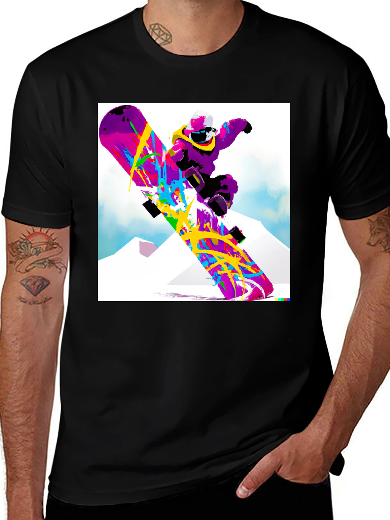 Variant 22 of Snowboard Graphic Tee - Ride in Style!